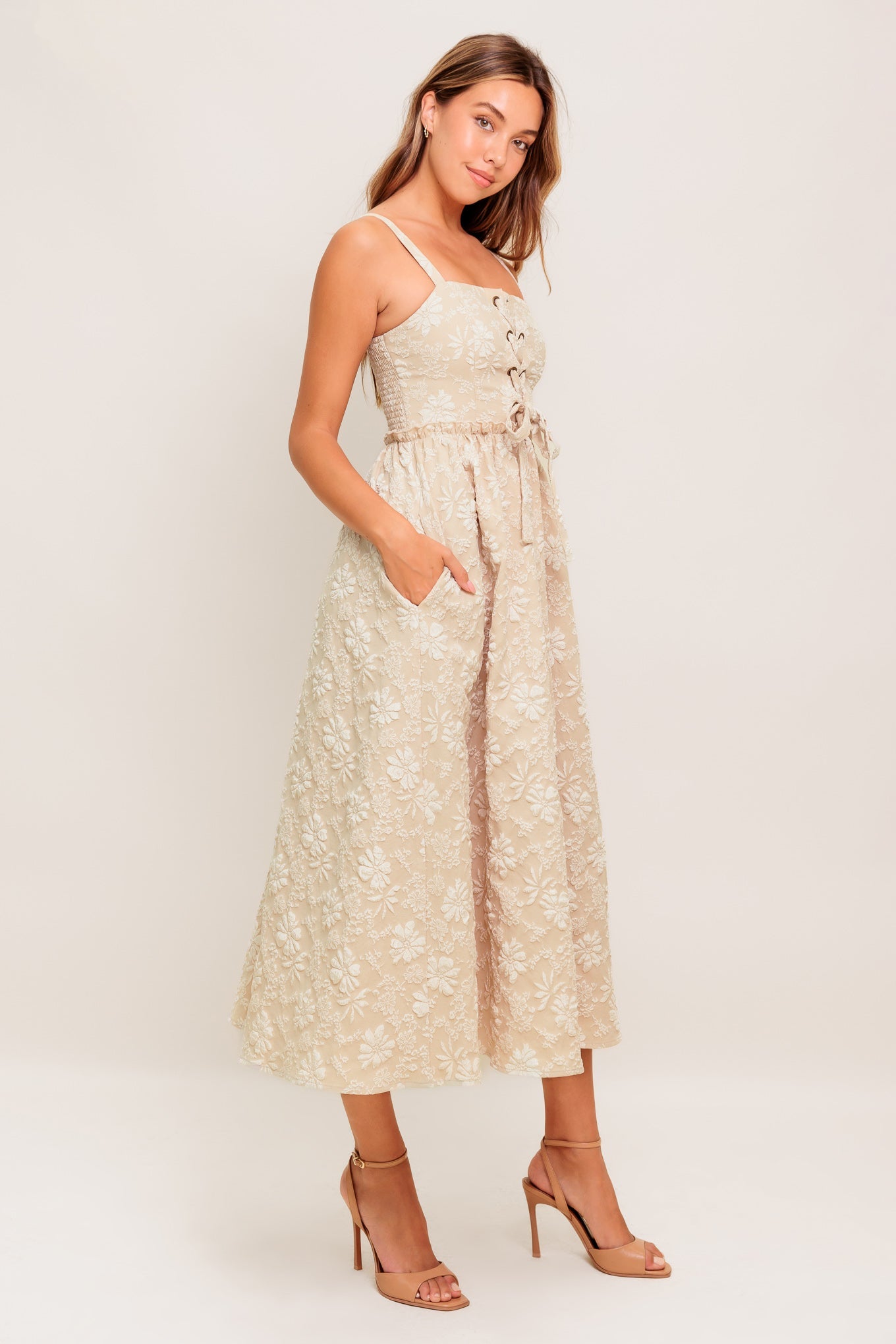 Vestido midi tejido Soft Sunset Story