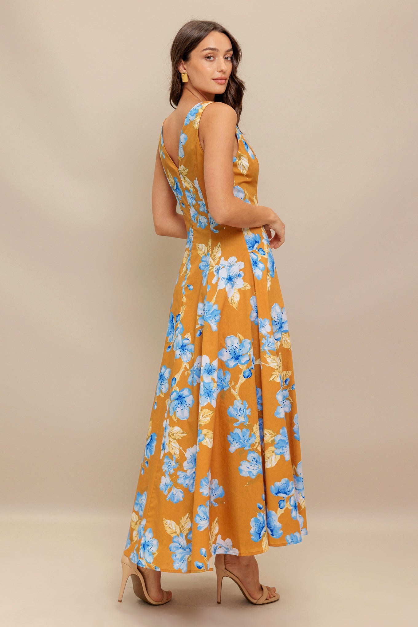 VESTIDO MIDI TEJIDO SKYBLOSSOM RUSH