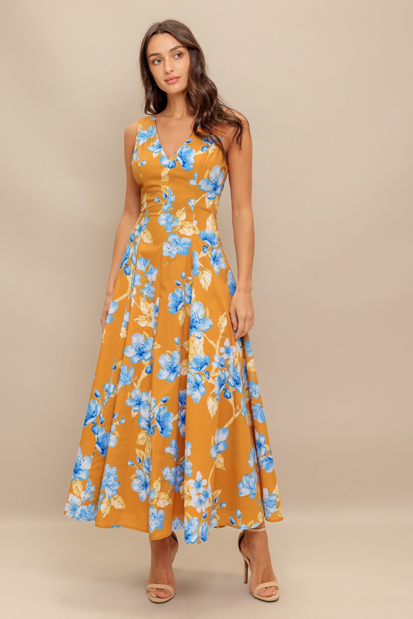 VESTIDO MIDI TEJIDO SKYBLOSSOM RUSH