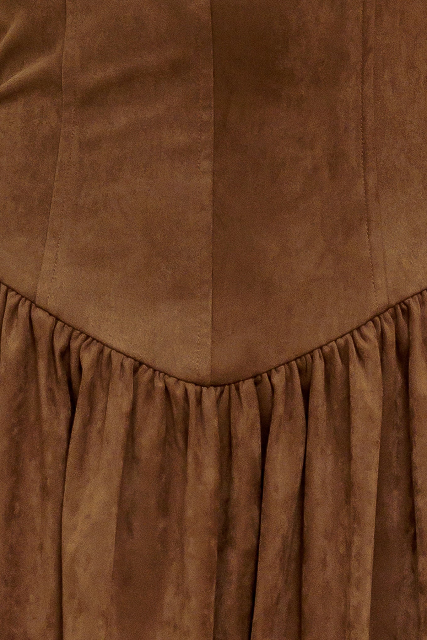 VESTIDO MIDI DE ANTE SINTÉTICO WILD ESPRESSO