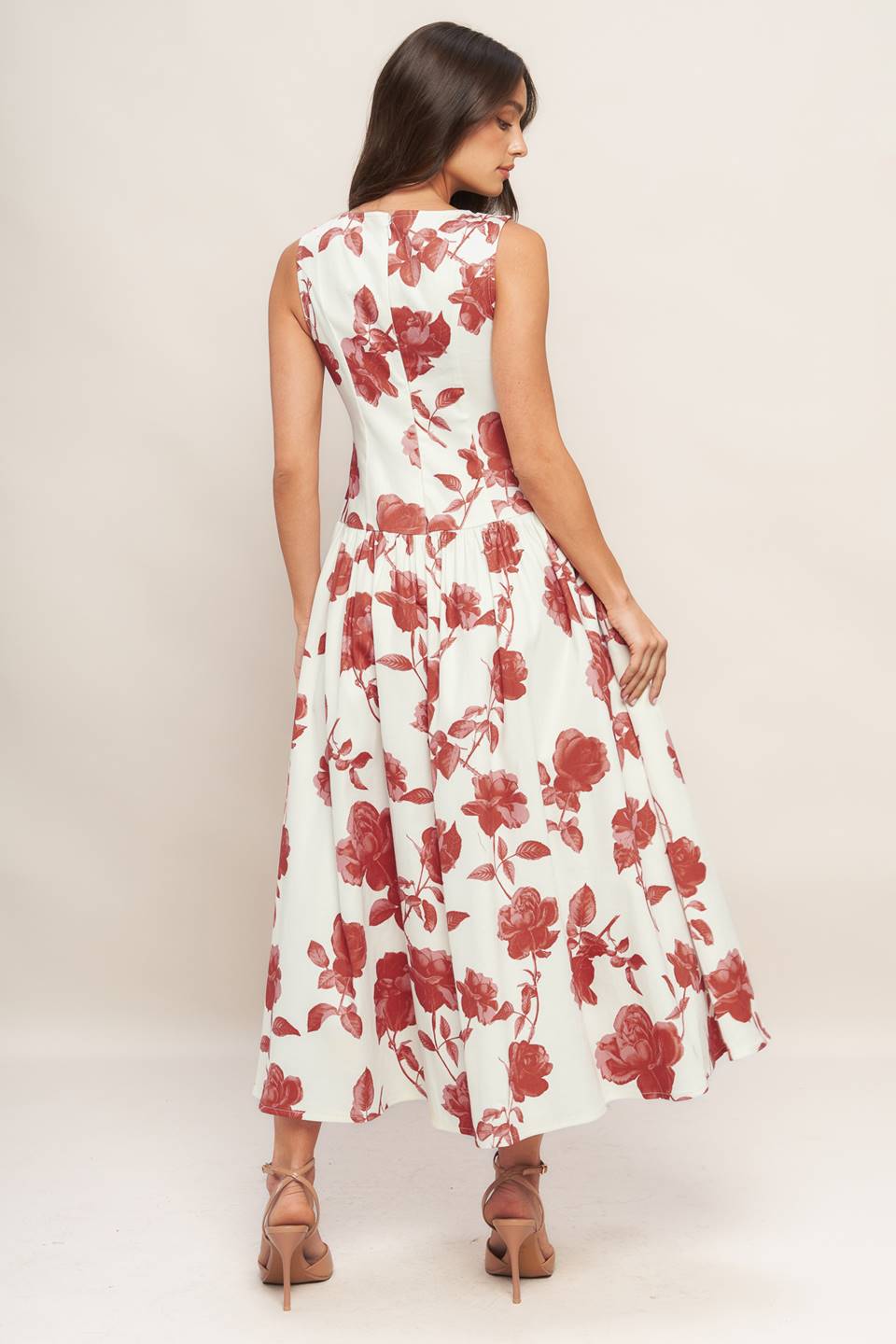 ROMA FLORAL WOVEN MIDI DRESS - MaraFormigone