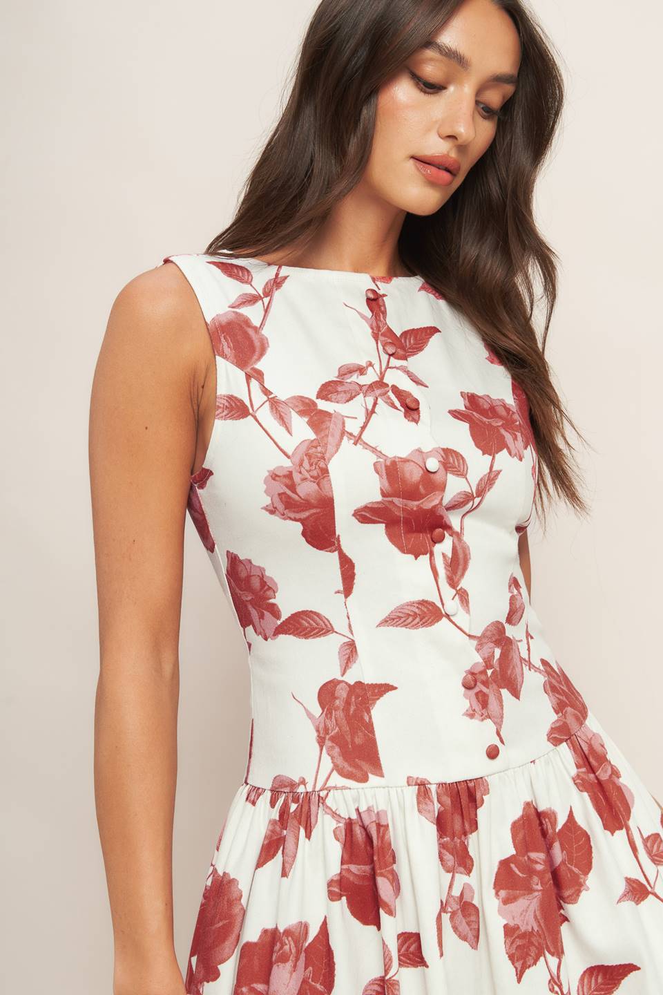 ROMA FLORAL WOVEN MIDI DRESS - MaraFormigone