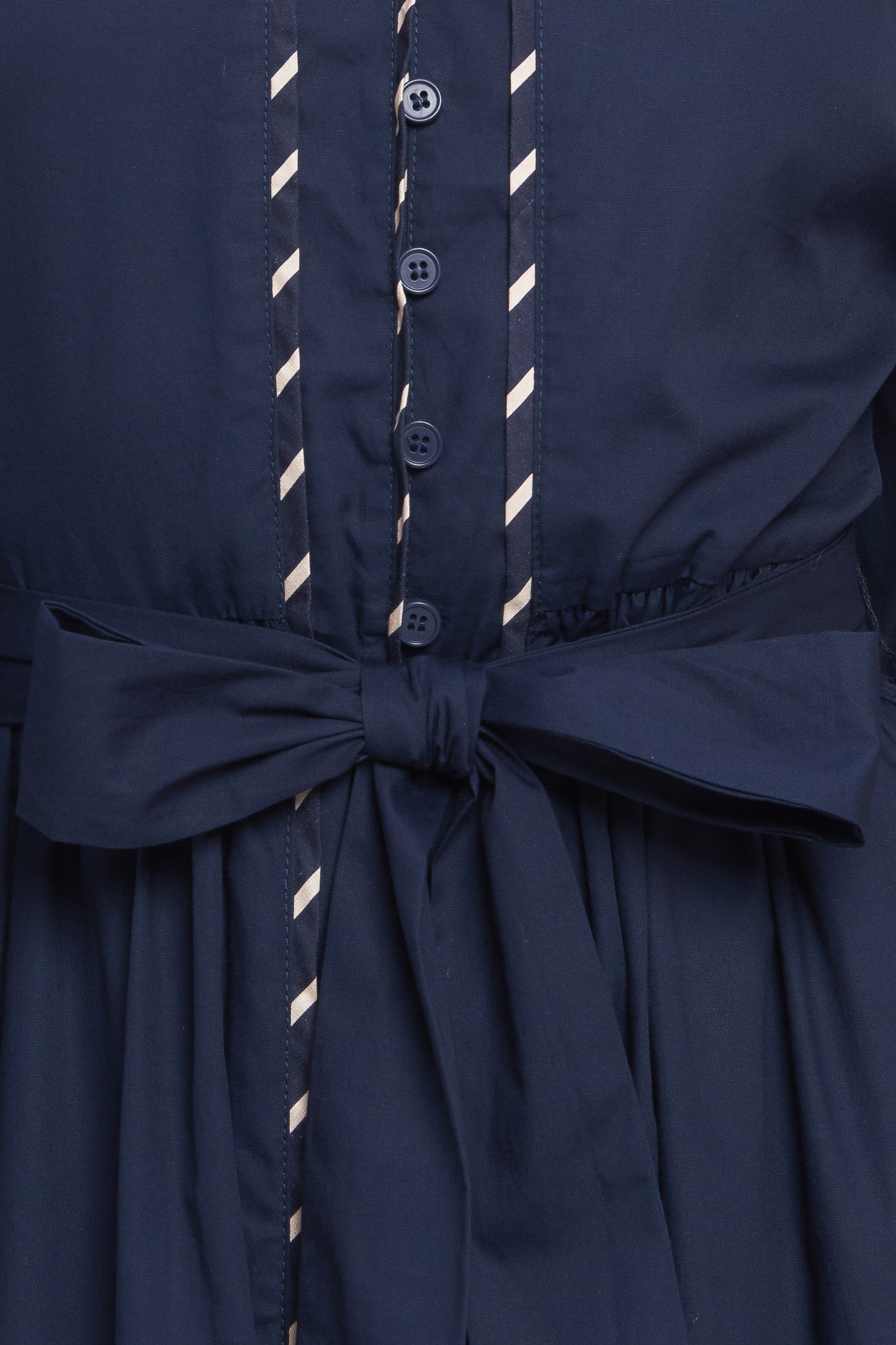 VESTIDO MIDI DE MANGA LARGA MARINO BRILLANTE