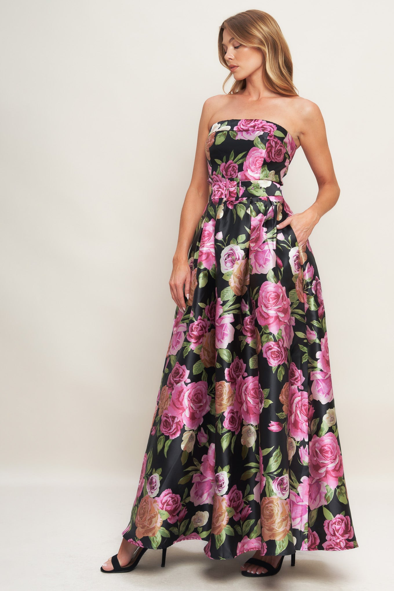 GLAMOUR GARDEN WOVEN MAXI DRESS - MaraFormigone