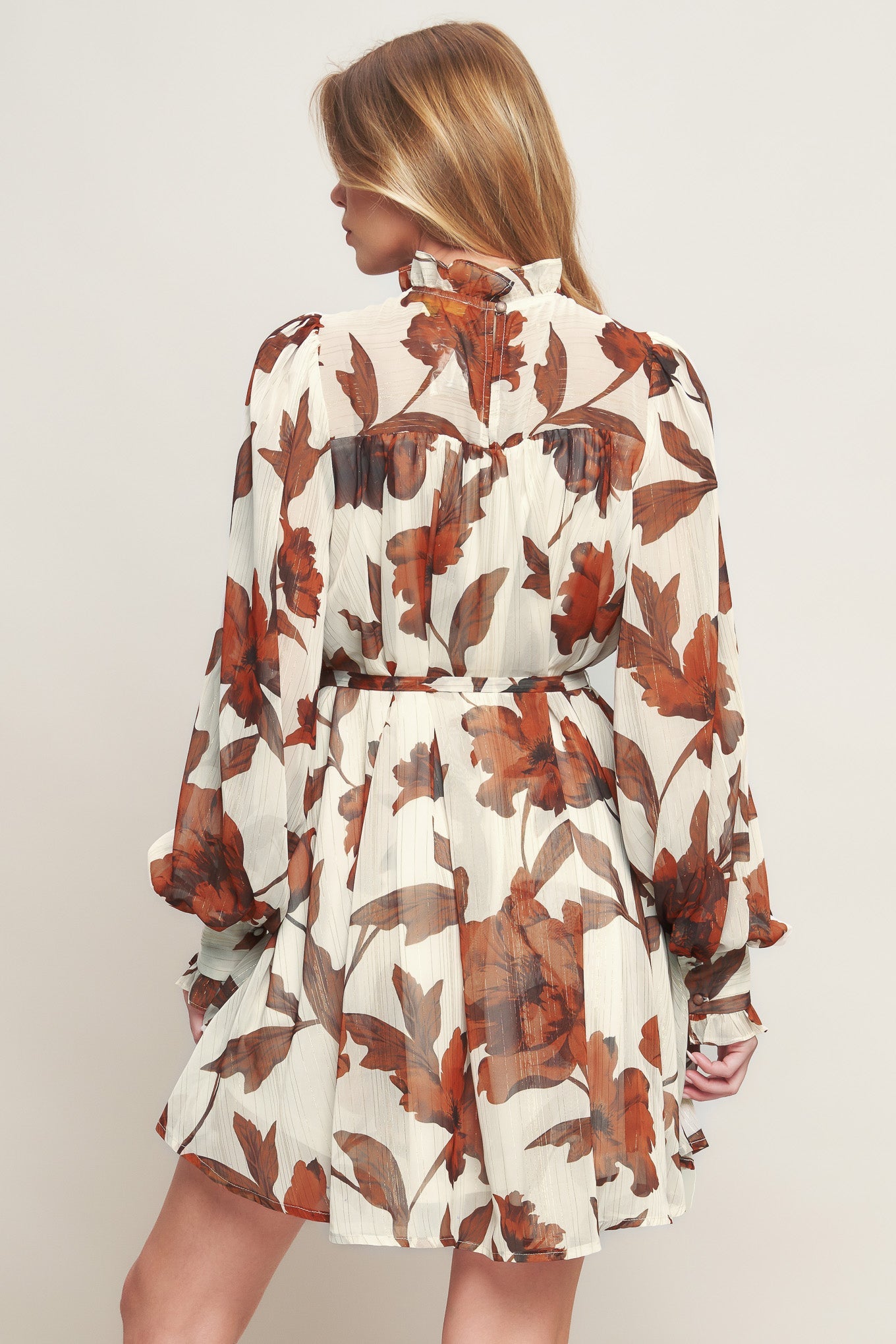 EARTHLY BLOOM WOVEN MINI DRESS - MaraFormigone