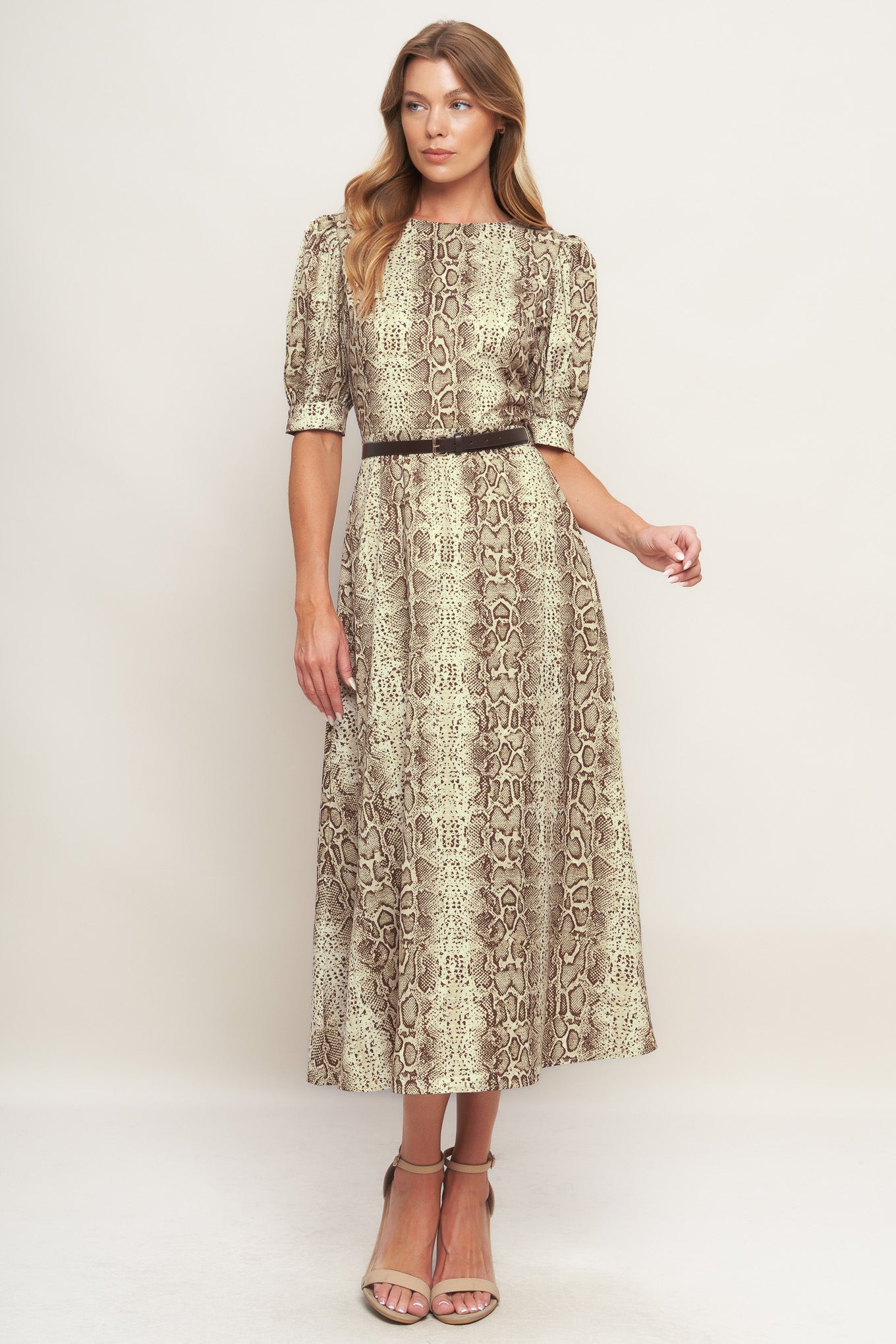 PRIMAL GRACE WOVEN MIDI DRESS - MaraFormigone