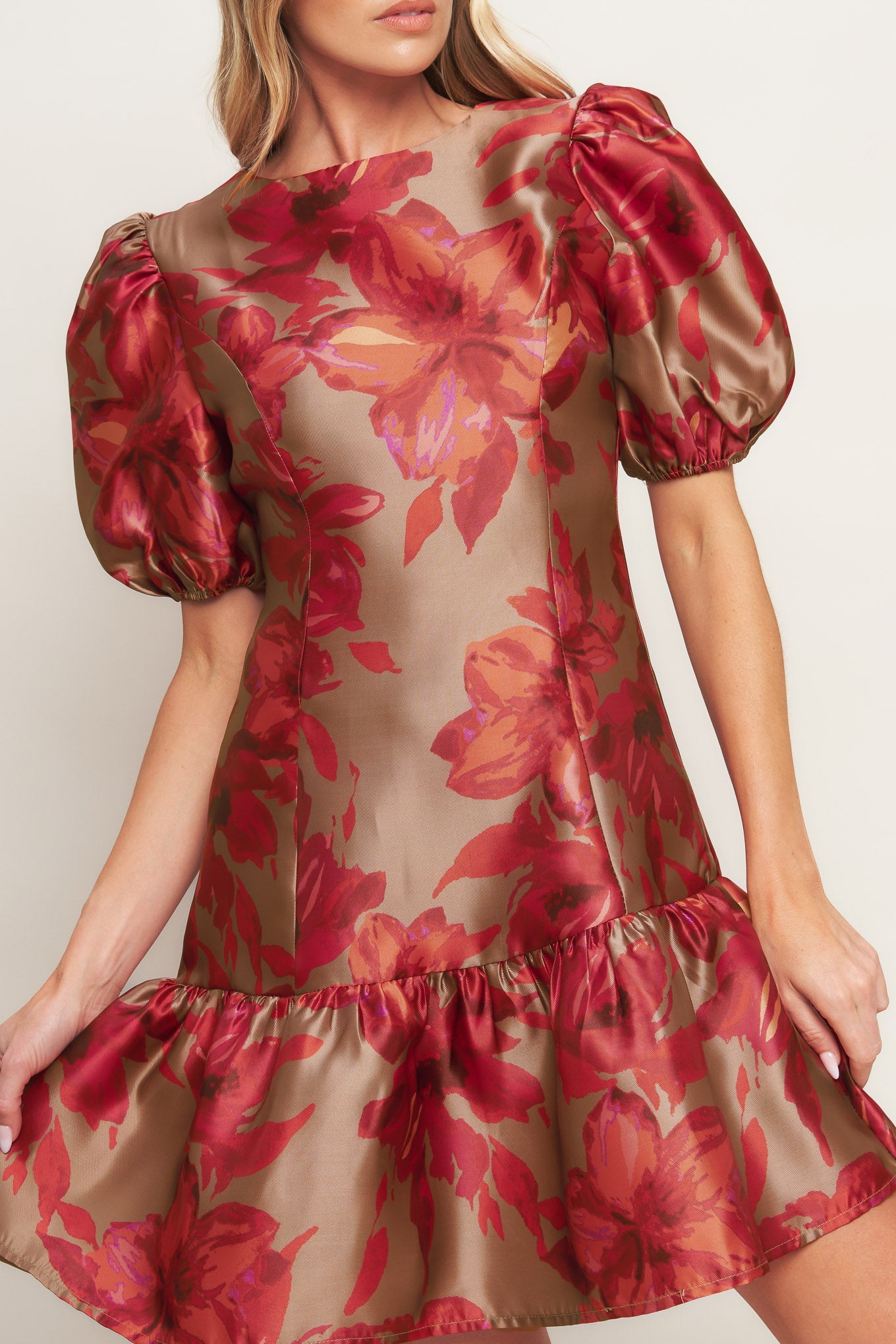 GARDENIA FIRE WOVEN MINI DRESS - MaraFormigone