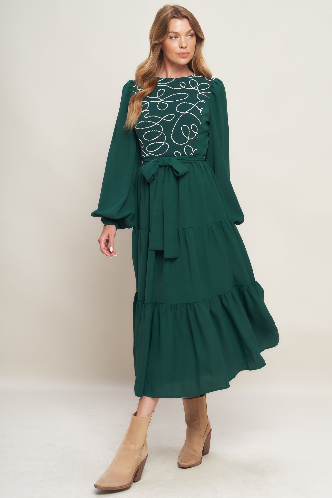 VESTIDO MIDI TECIDO FOREST ALLURE