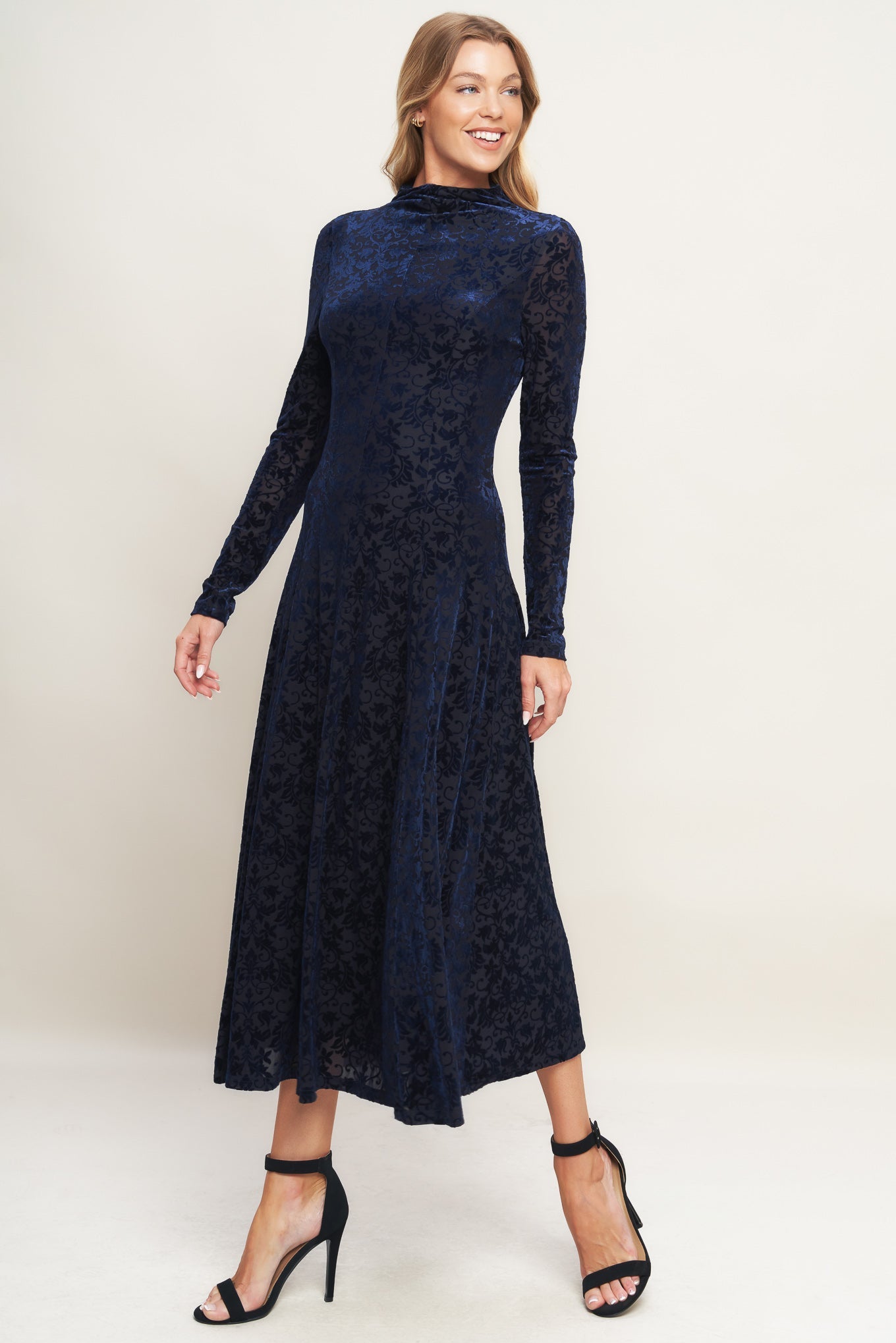 VELVET GALAXY CHARM MIDI DRESS - MaraFormigone