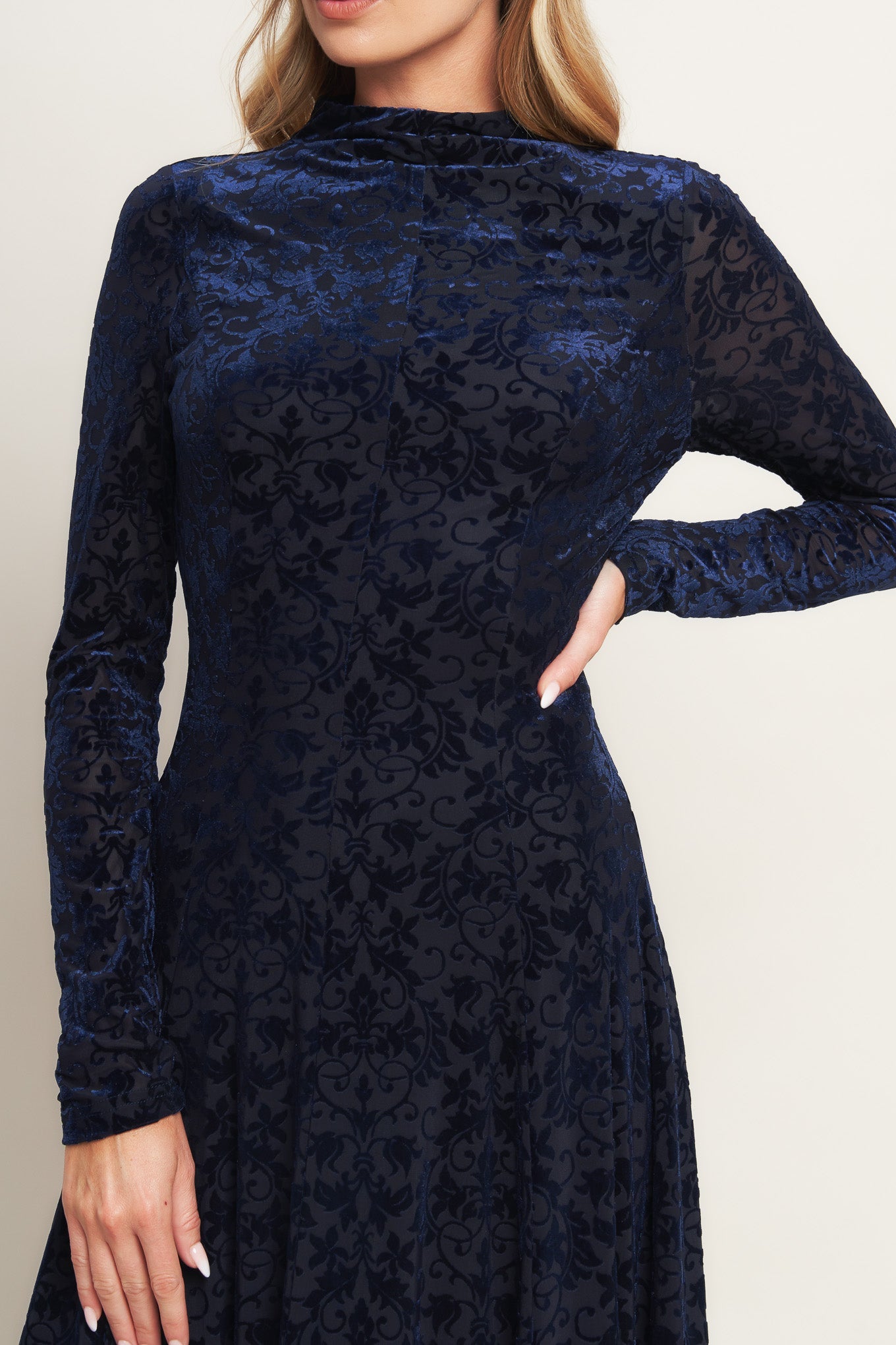 VELVET GALAXY CHARM MIDI DRESS - MaraFormigone