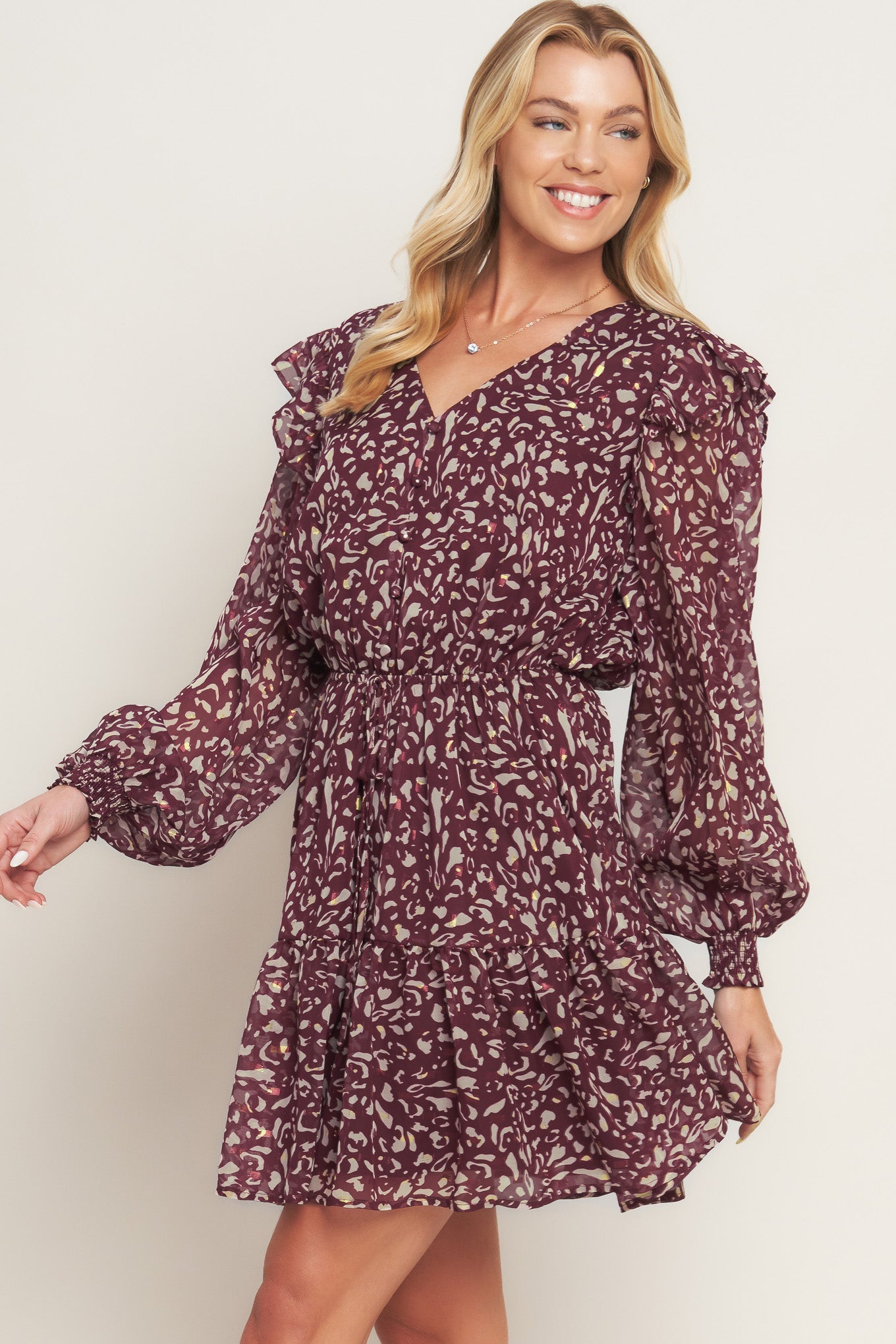 VESTIDO MINI TECIDO BERRY WILDS