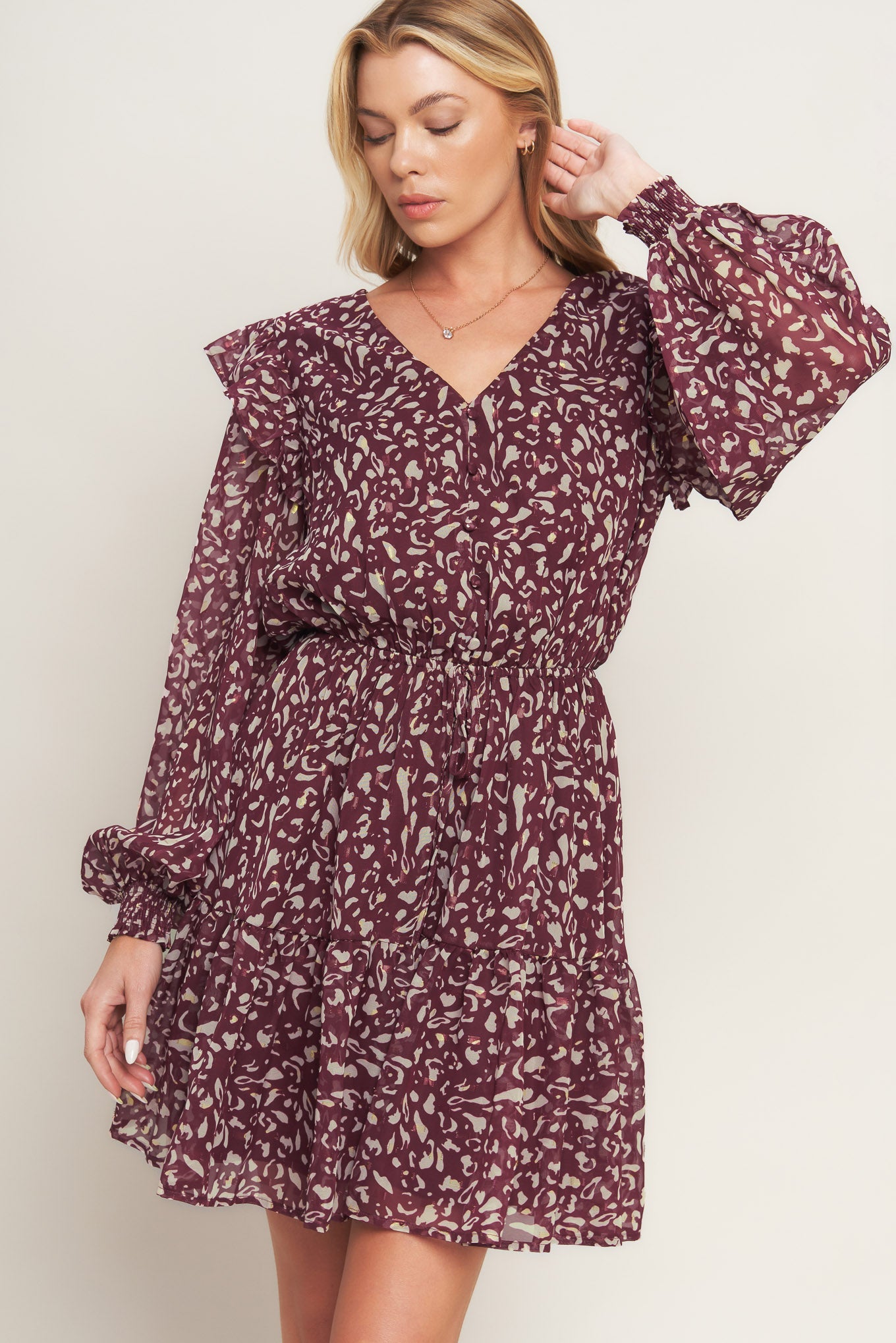 VESTIDO MINI TECIDO BERRY WILDS