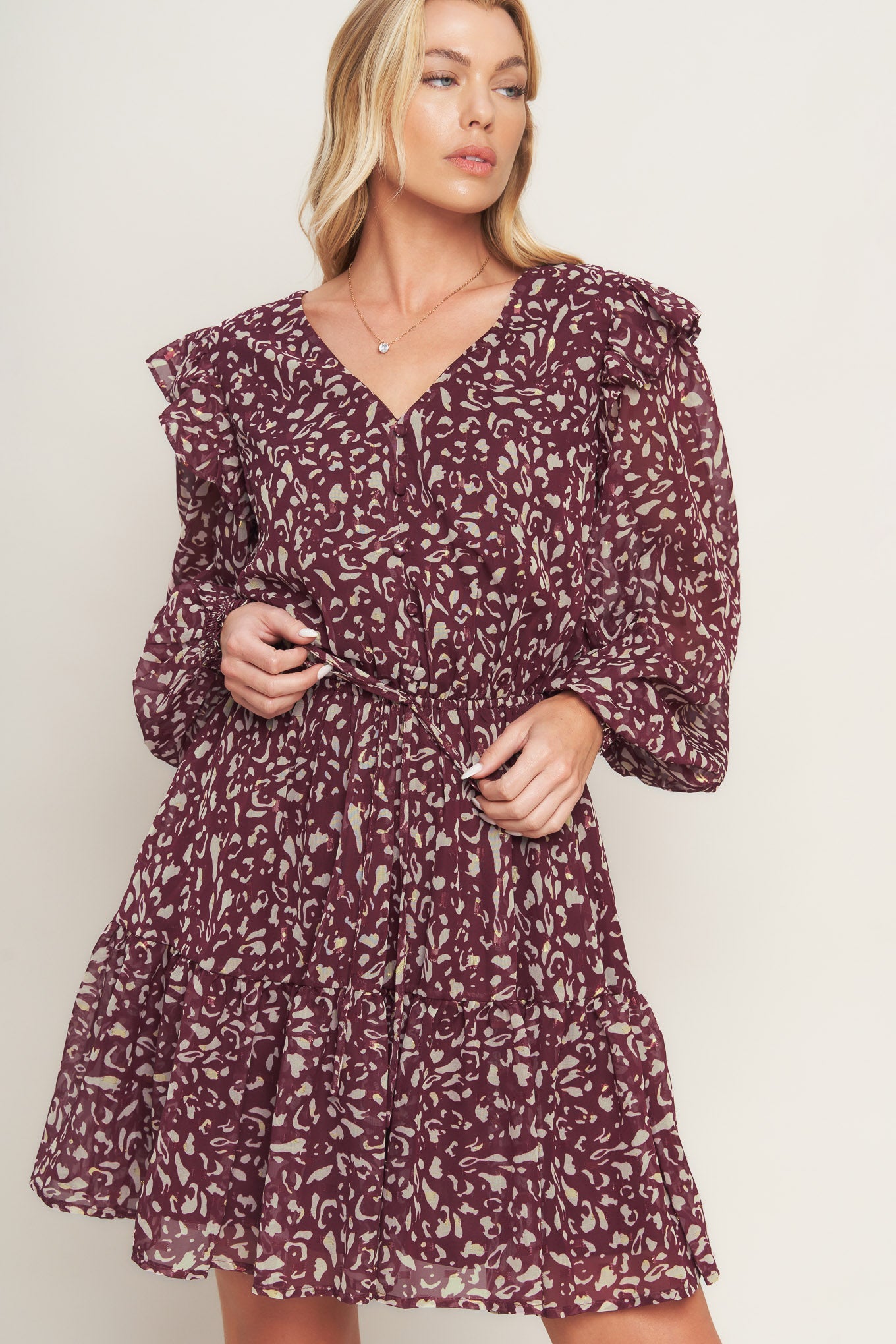 VESTIDO MINI TECIDO BERRY WILDS