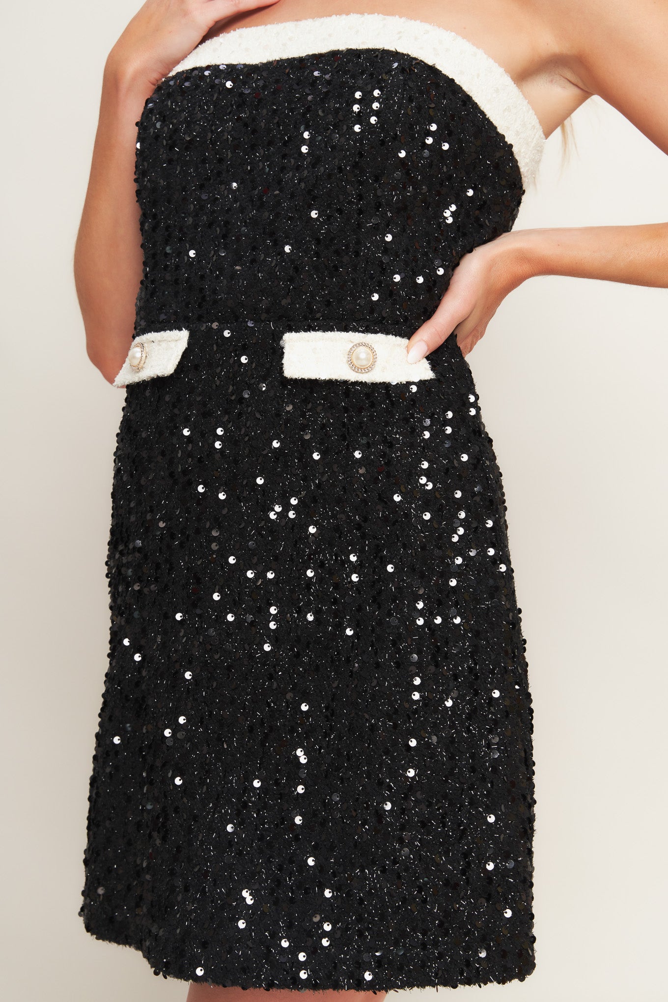 MIDNIGHT GLAM SEQUIN MINI DRESS - MaraFormigone