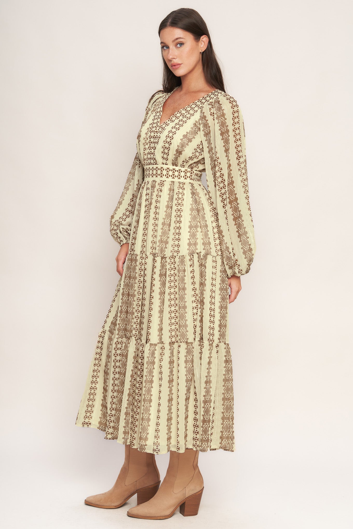 VESTIDO MIDI TEJIDO TRIBAL WHISPER
