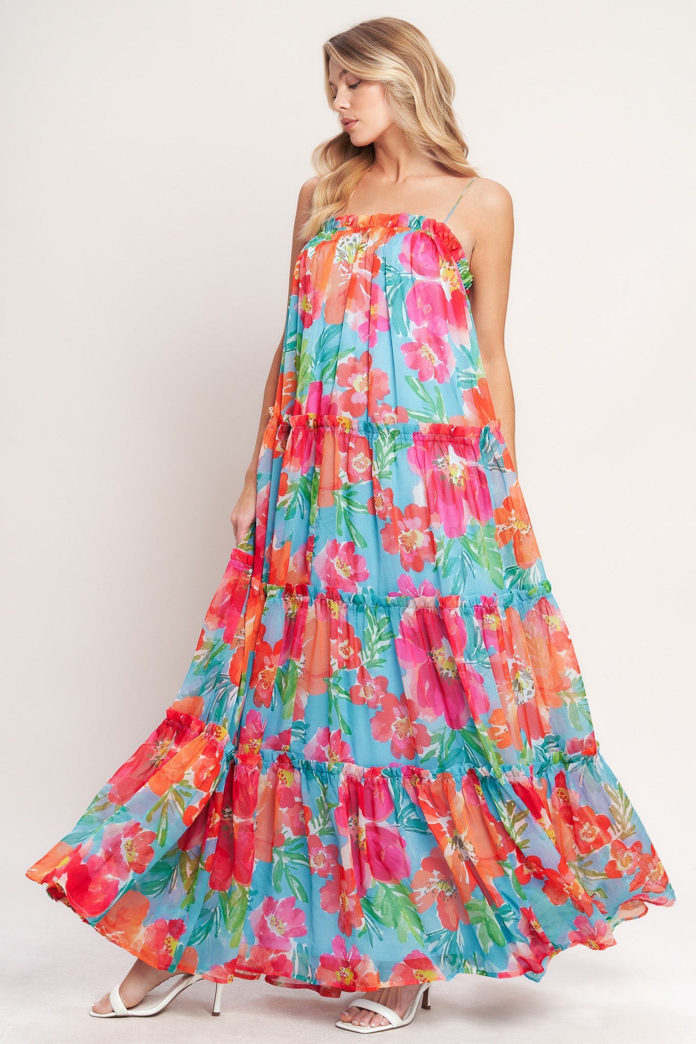 TROPICAL DAYDREAM WOVEN MAXI DRESS