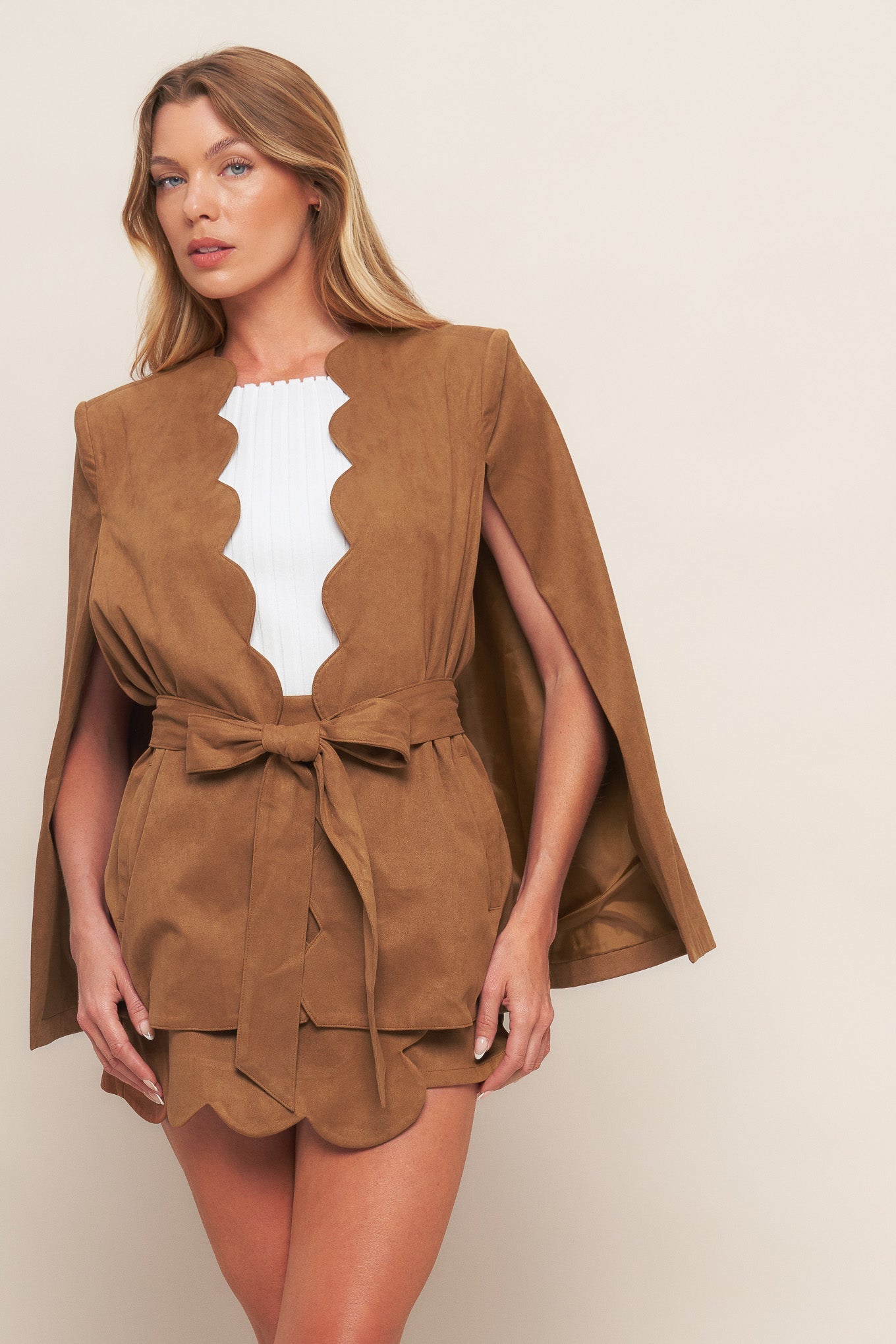 DESERT FLOWER FAUX SUEDE TOP - MaraFormigone