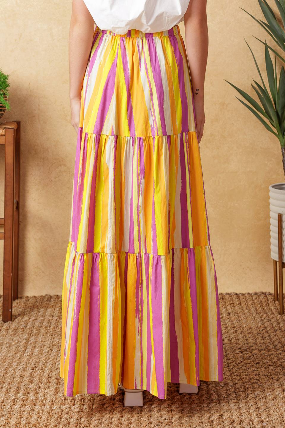 LIGHT UP MY LIFE POPLIN MAXI SKIRT - MaraFormigone