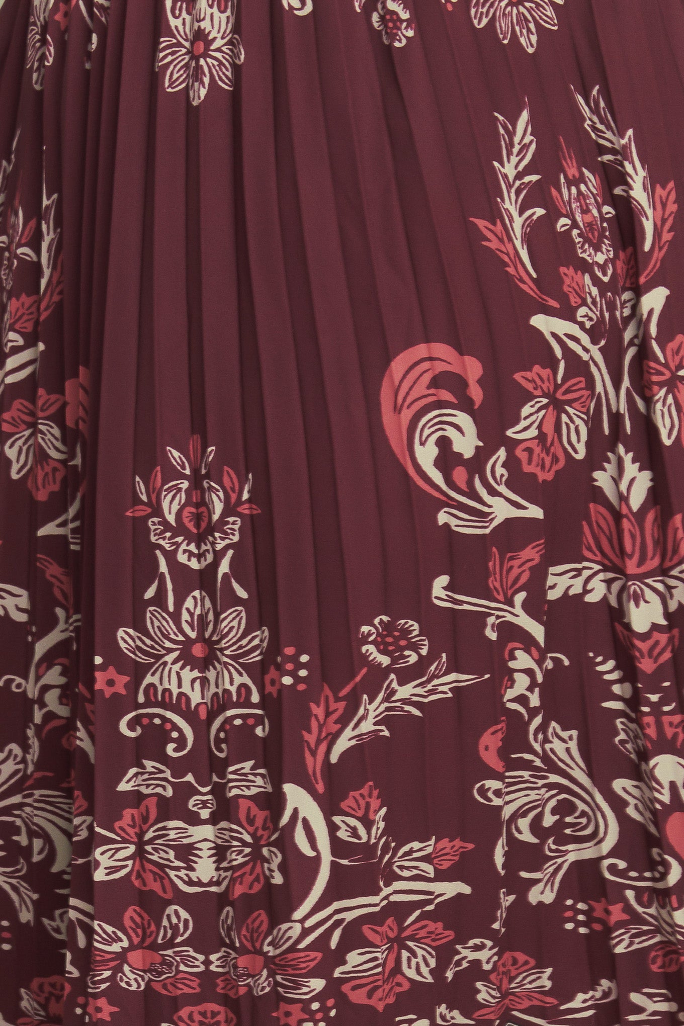 Saia midi de tecido AZTEC CHERRY