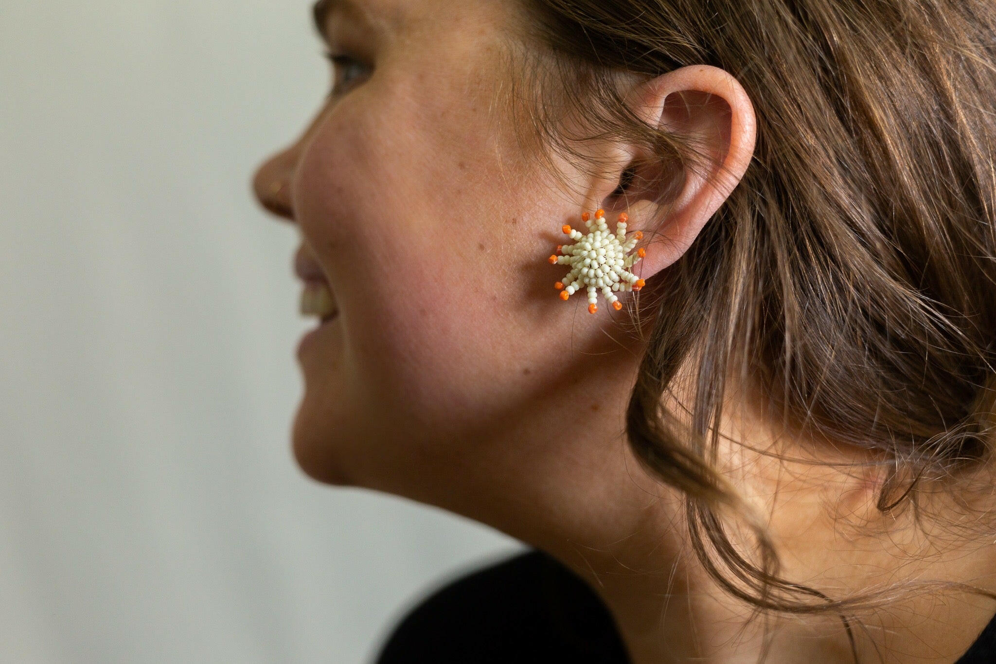 Beaded Sunburst Earring.