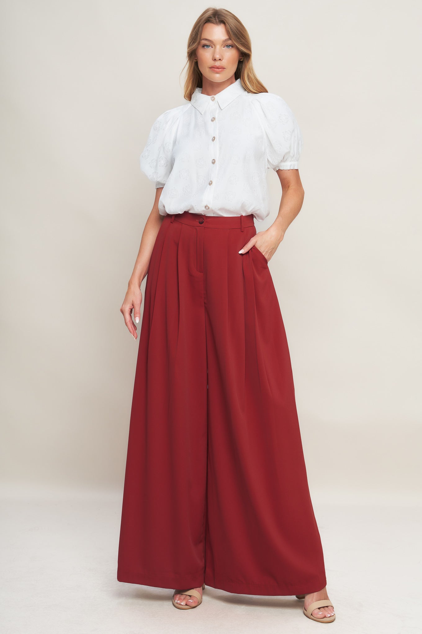 THROW IT BACK WOVEN PANTS - MaraFormigone