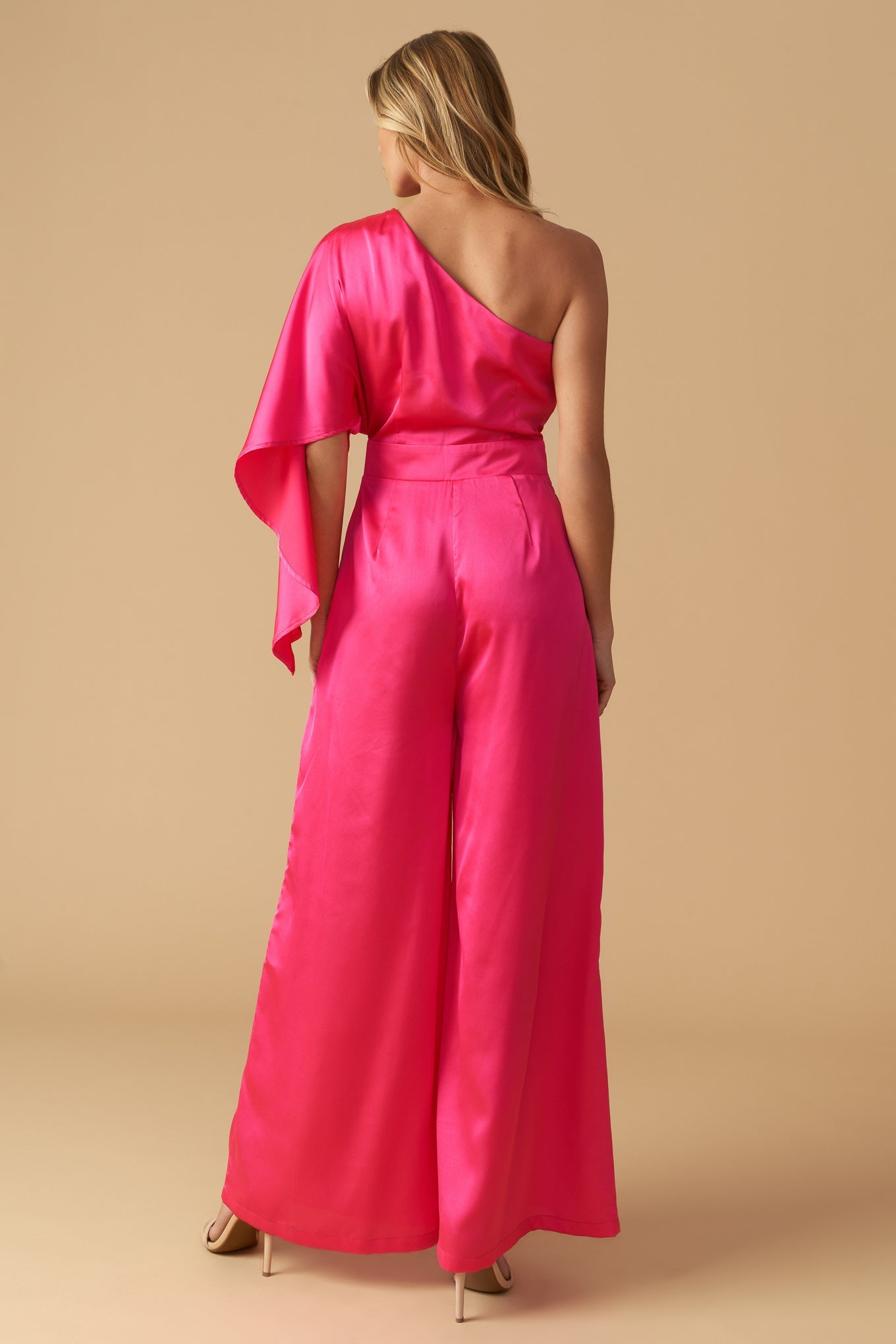 DOWN MEMORY LANE WOVEN SATIN JUMPSUIT - MaraFormigone