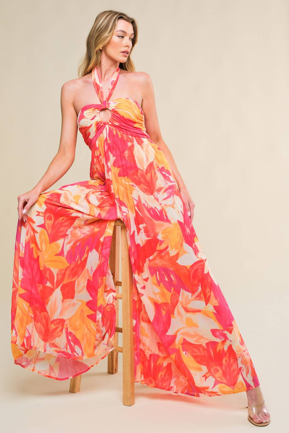 HELLO GORGEOUS WOVEN JUMPSUIT - MaraFormigone