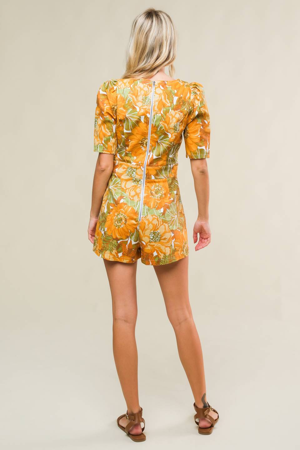 ITALIAN ROMANCE WOVEN SKORT ROMPER - MaraFormigone