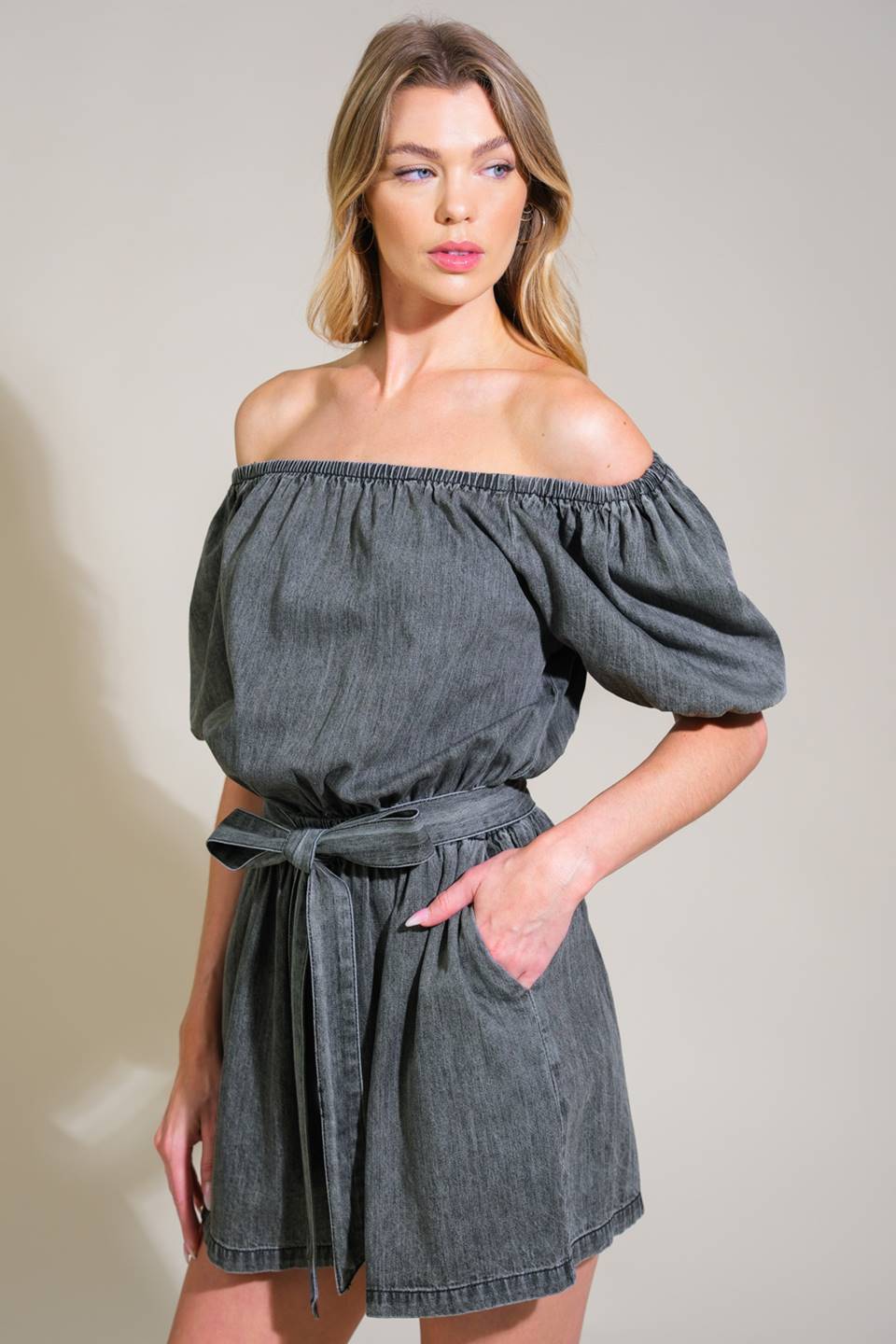 TINY TEMPTATIONS DENIM ROMPER - MaraFormigone