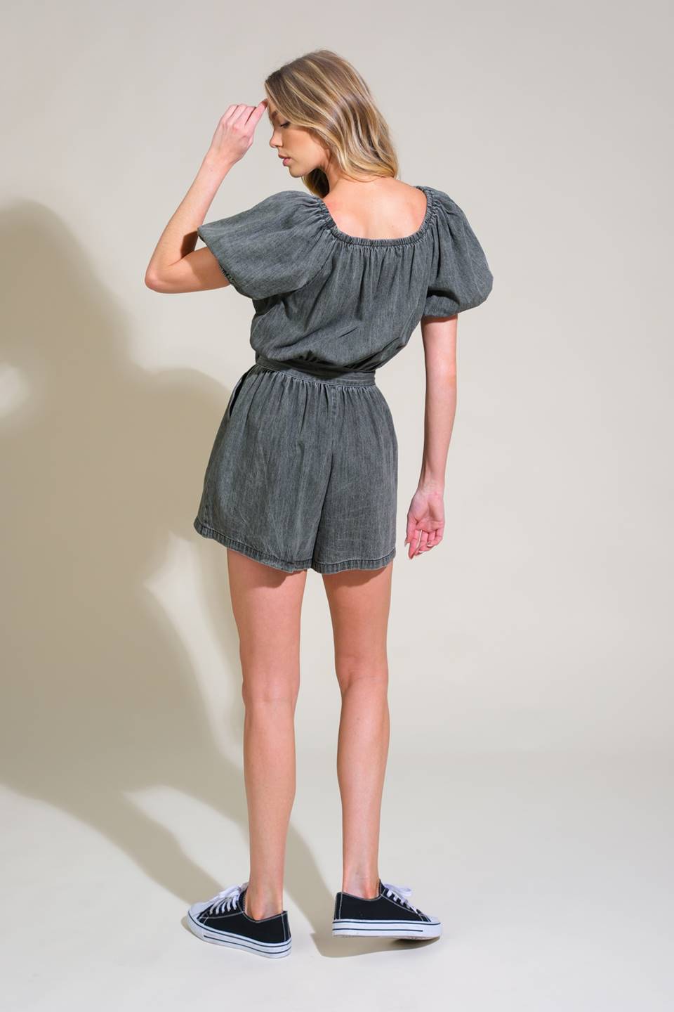 TINY TEMPTATIONS DENIM ROMPER - MaraFormigone