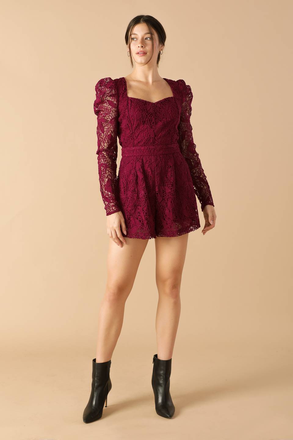 DAYS GO BY LACE WOVEN ROMPER - MaraFormigone