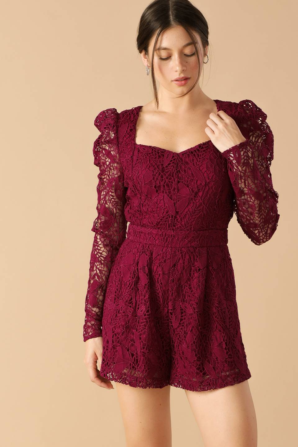 DAYS GO BY LACE WOVEN ROMPER - MaraFormigone