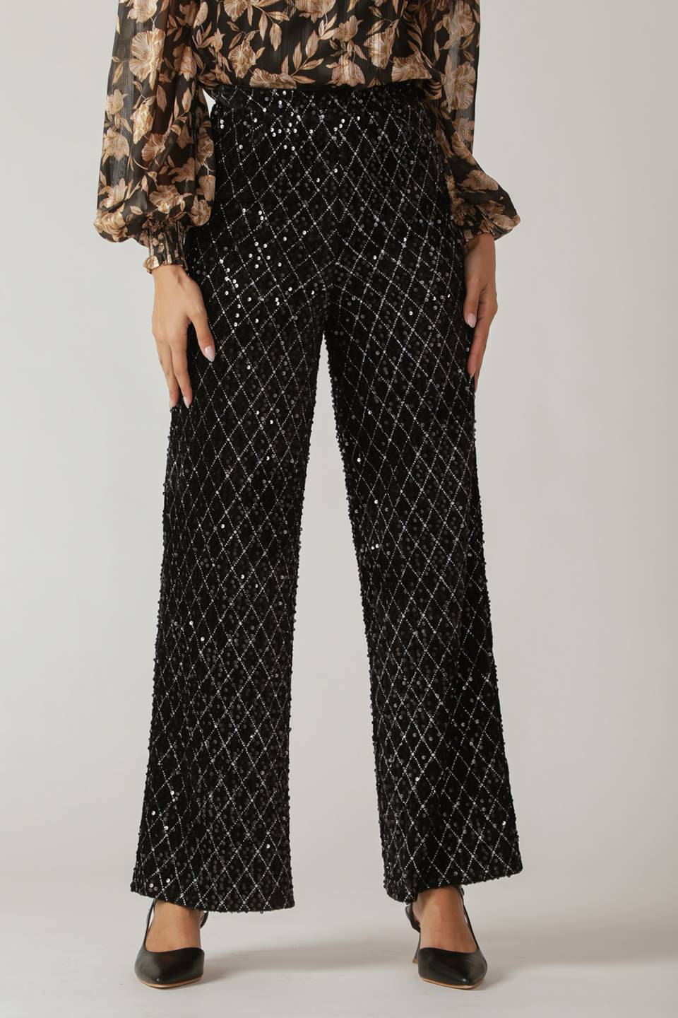 RUNNING OUT OF TIME SEQUIN PANTS - MaraFormigone