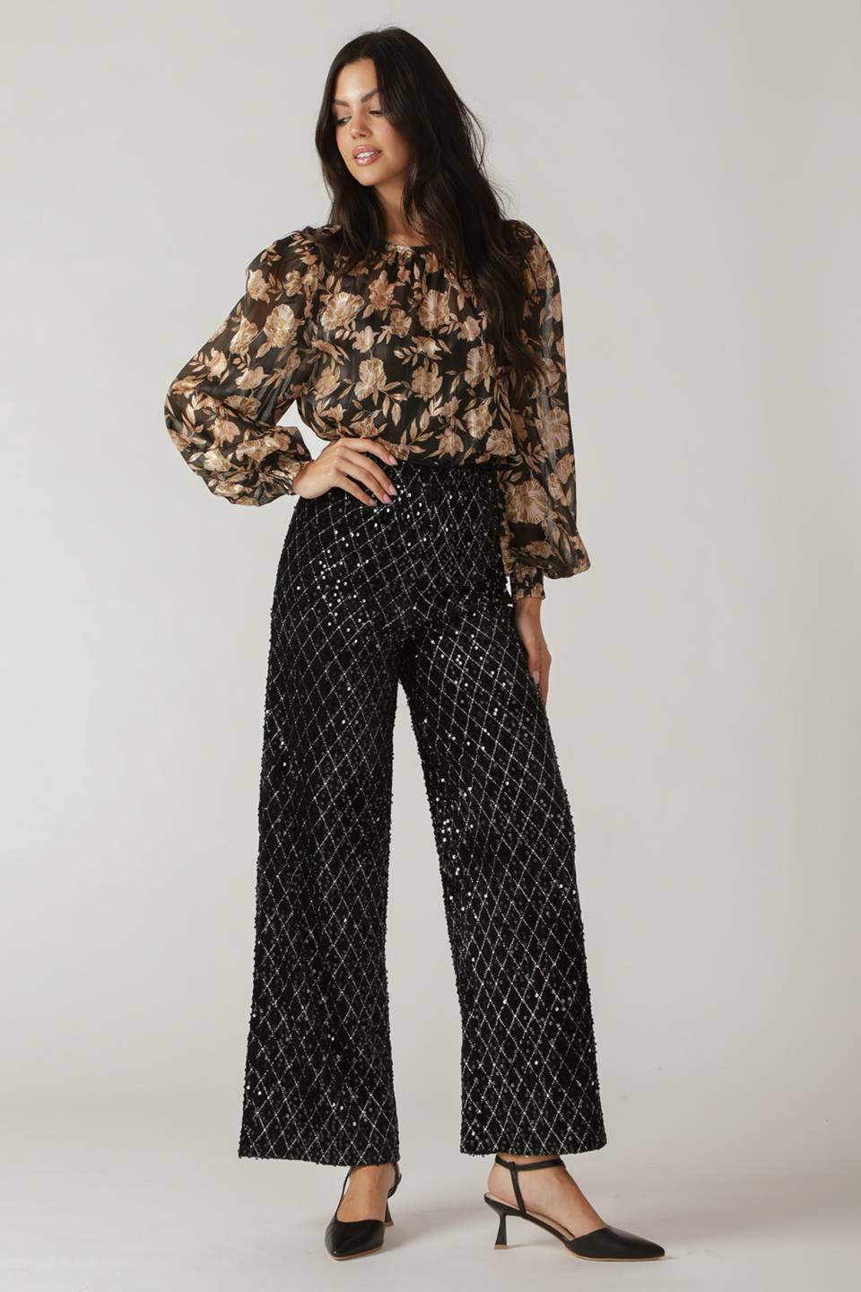 RUNNING OUT OF TIME SEQUIN PANTS - MaraFormigone