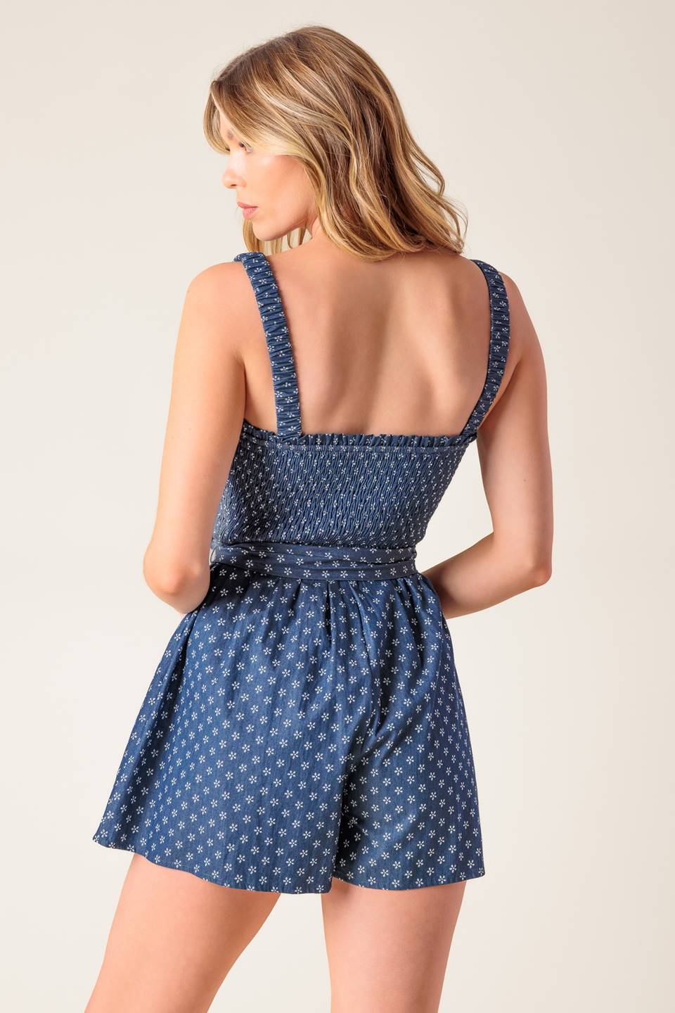 FULL FOCUS DENIM WOVEN ROMPER - MaraFormigone