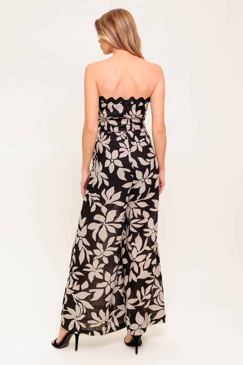 DREAMY ELEGANCE BLACK WOVEN JUMPSUIT - MaraFormigone