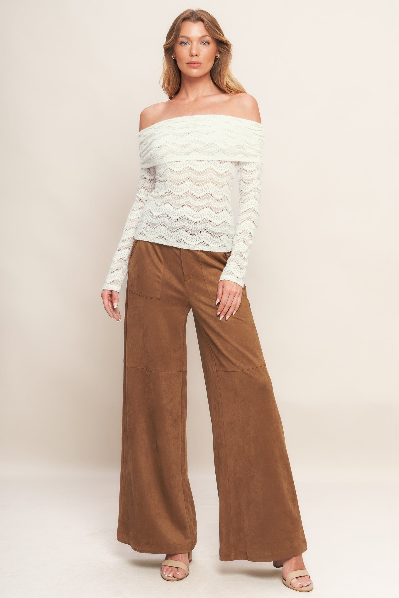 REFINED IMPRESSION FAUX SUEDE PANTS - MaraFormigone