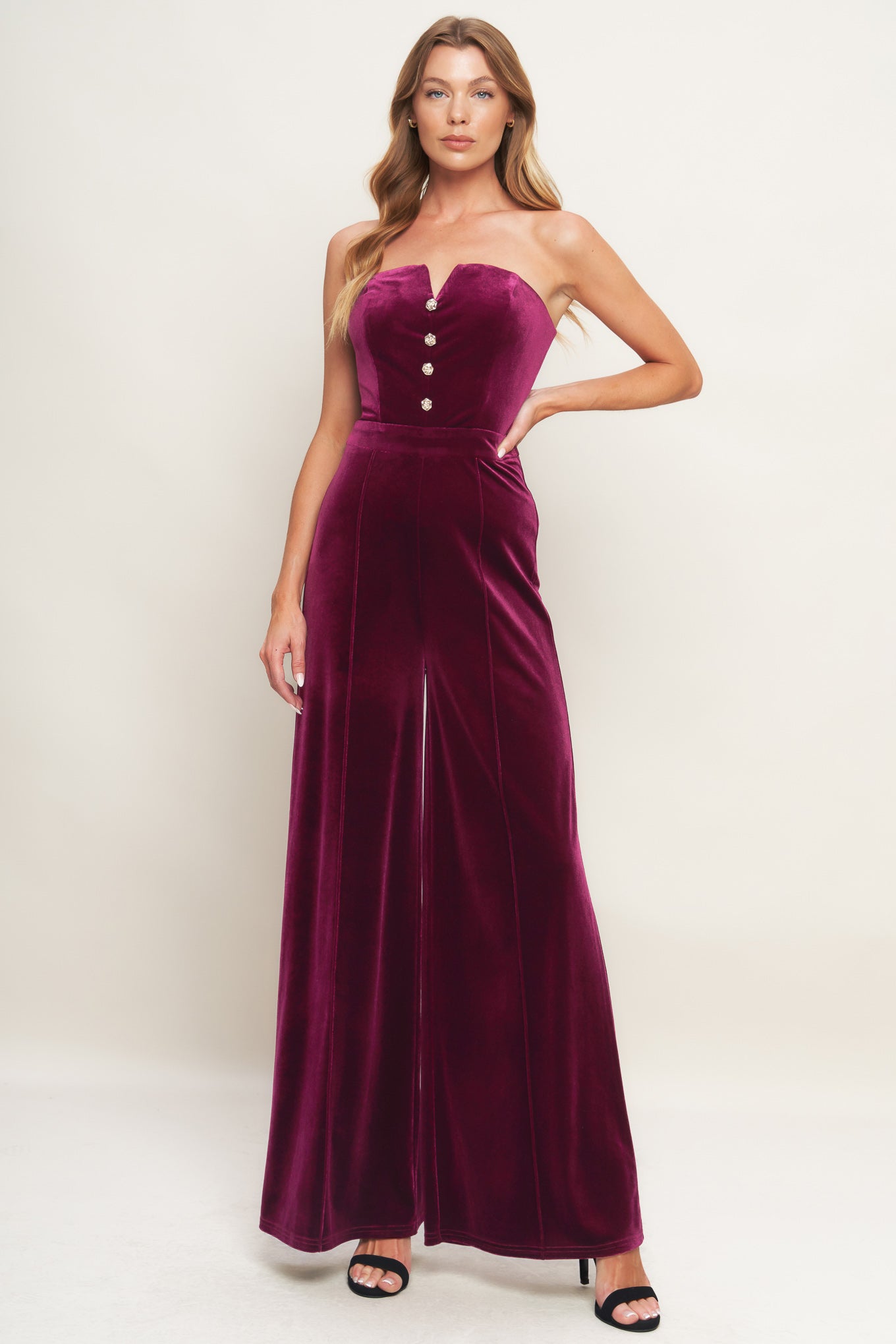 NIGHT QUEEN VELVET JUMPSUIT - MaraFormigone