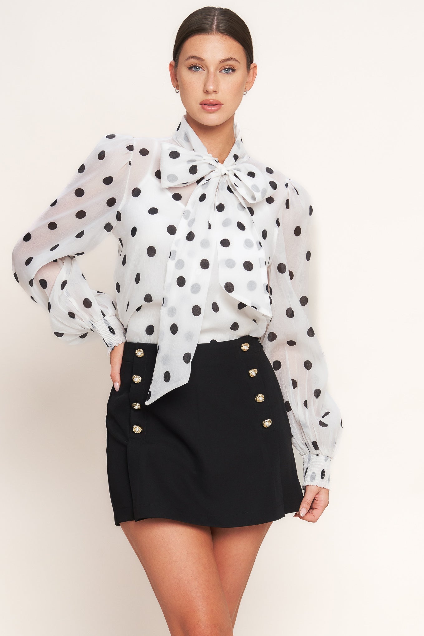 Falda pantalón tejida de sargento de París