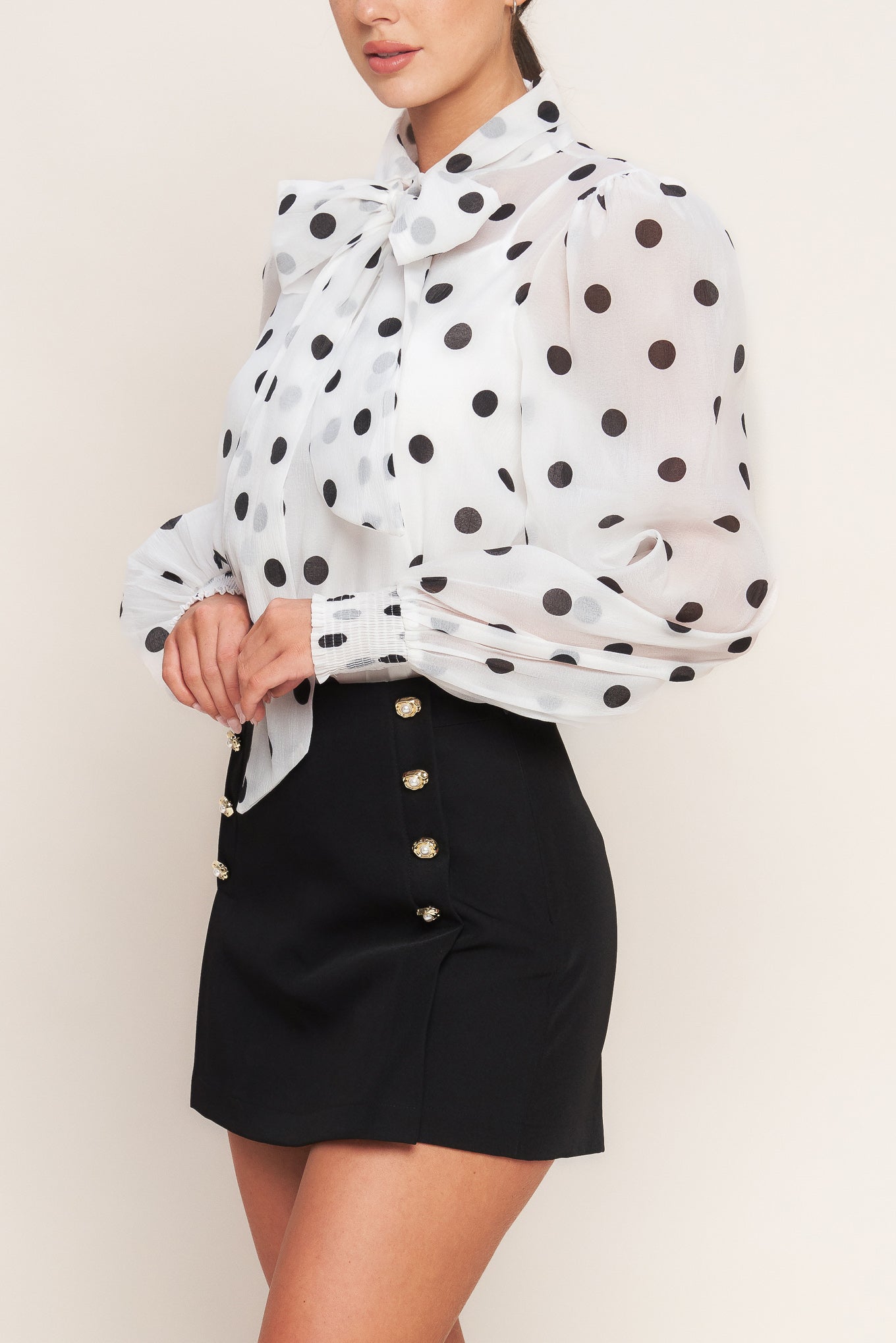 Falda pantalón tejida de sargento de París