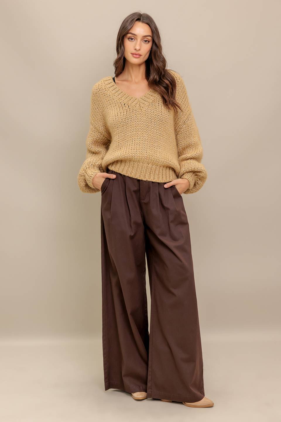 EARTHY TOUCH SWEATER KNIT TOP - MaraFormigone