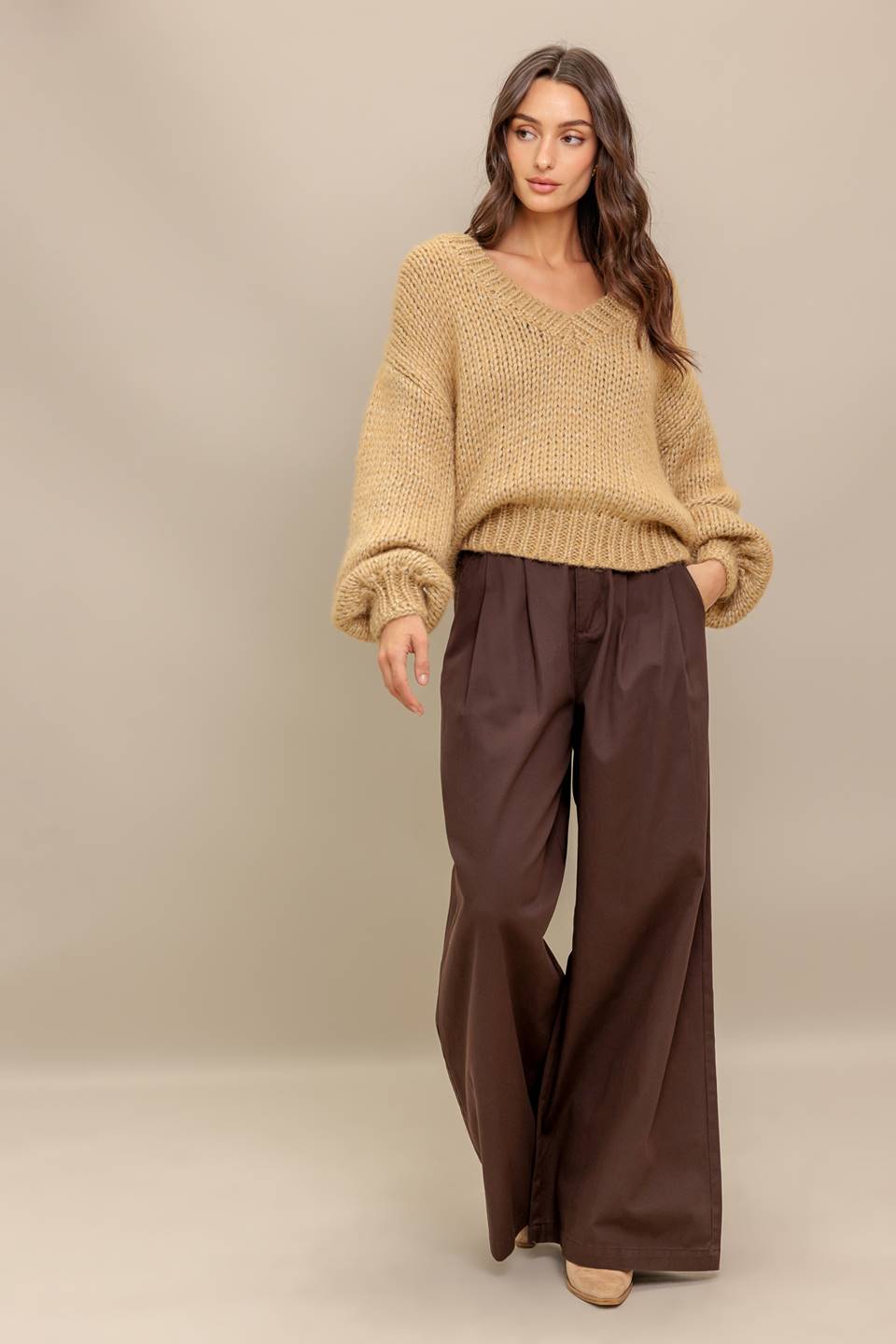 EARTHY TOUCH SWEATER KNIT TOP - MaraFormigone