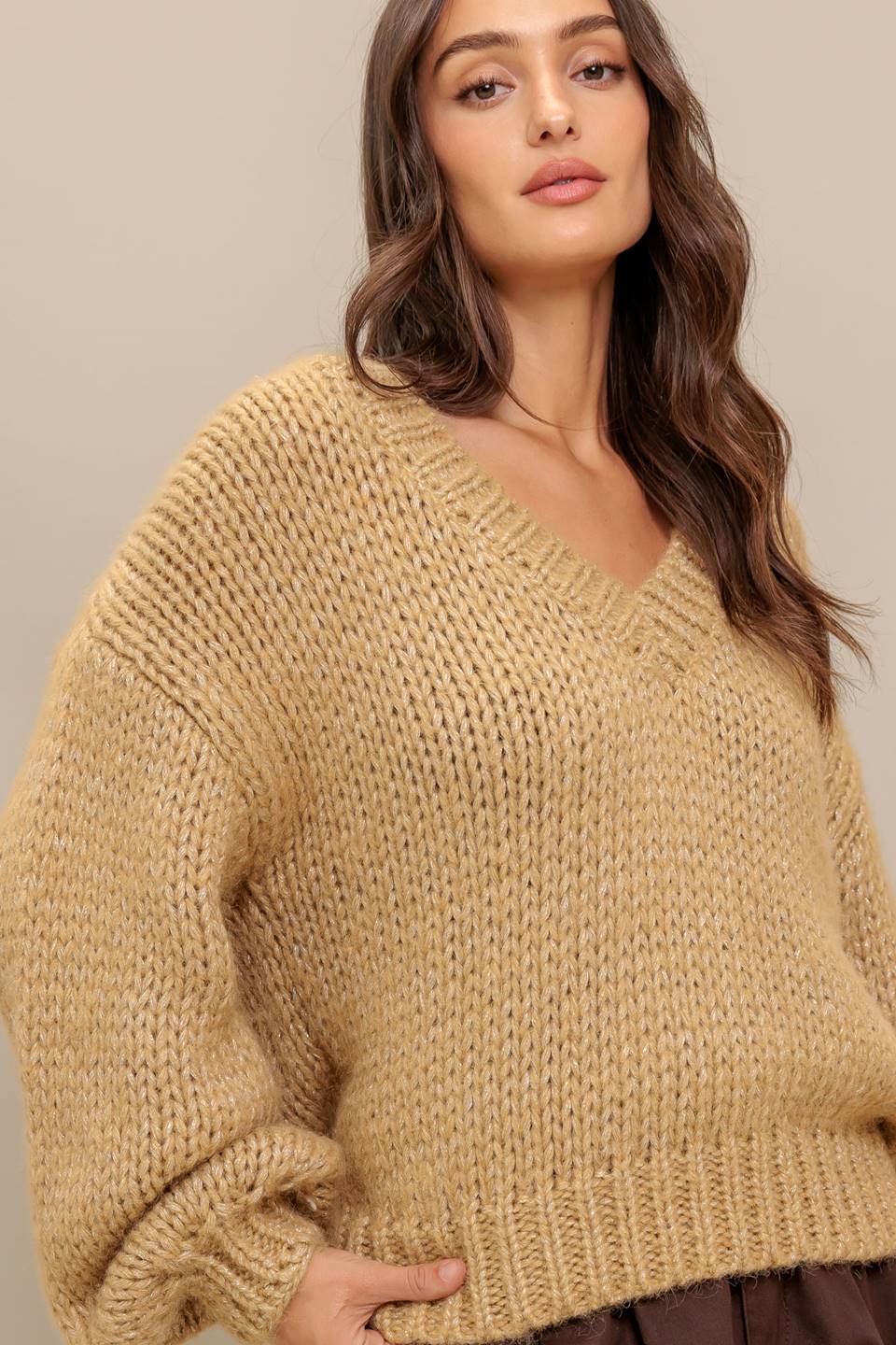 EARTHY TOUCH SWEATER KNIT TOP - MaraFormigone
