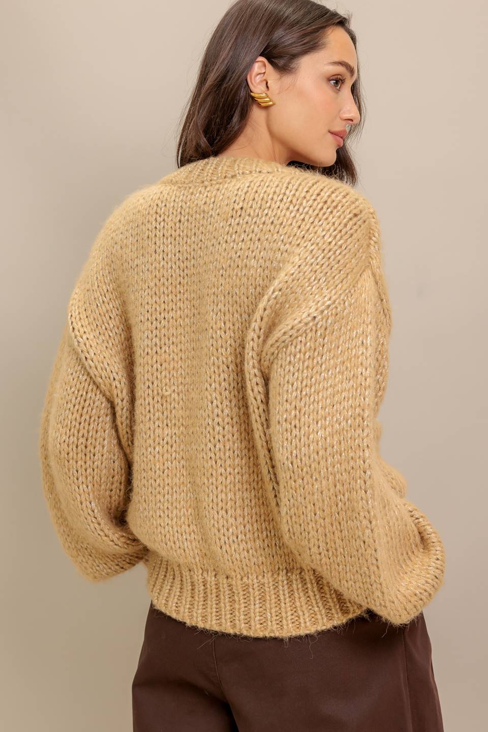 EARTHY TOUCH SWEATER KNIT TOP - MaraFormigone