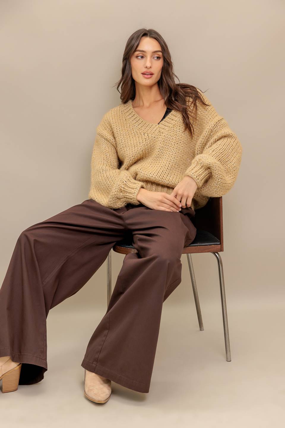 EARTHY TOUCH SWEATER KNIT TOP - MaraFormigone