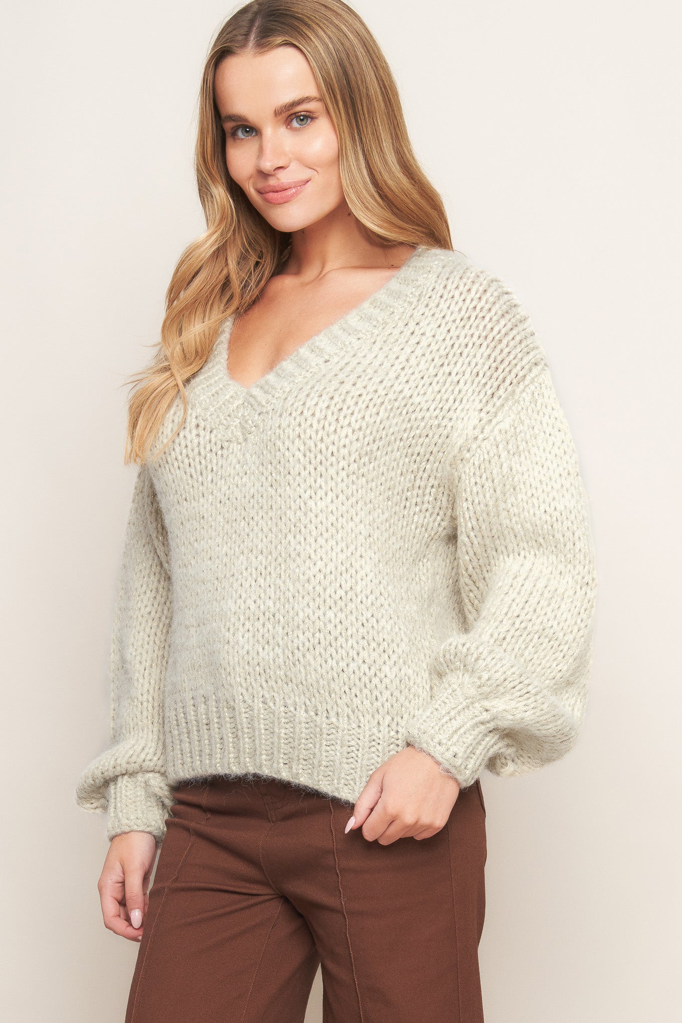 EARTHY TOUCH SWEATER KNIT TOP - MaraFormigone