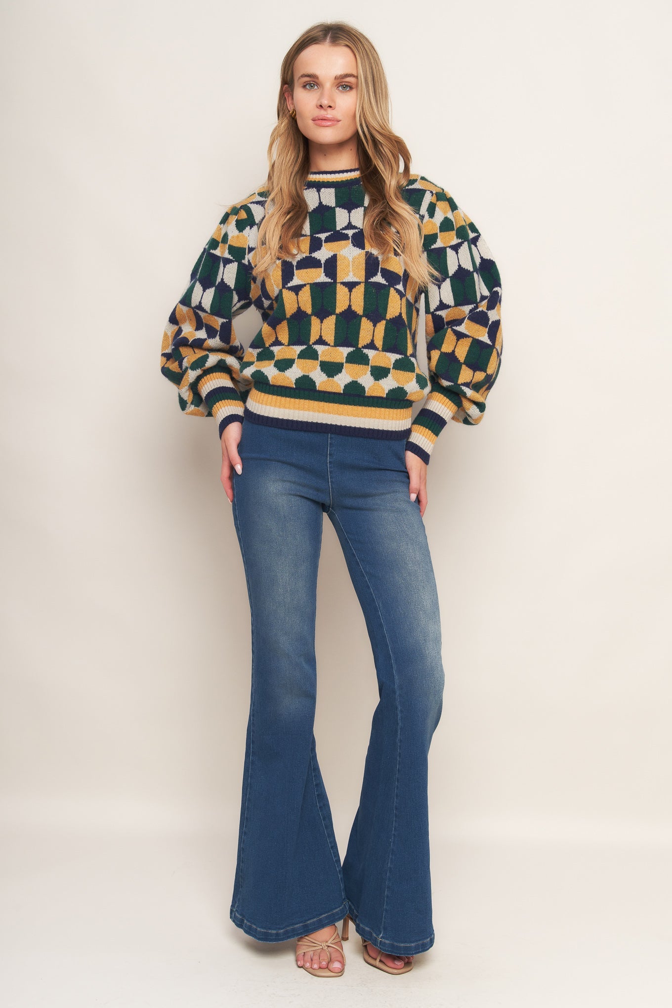 CHEER YOU ON JACQUARD SWEATER TOP - MaraFormigone