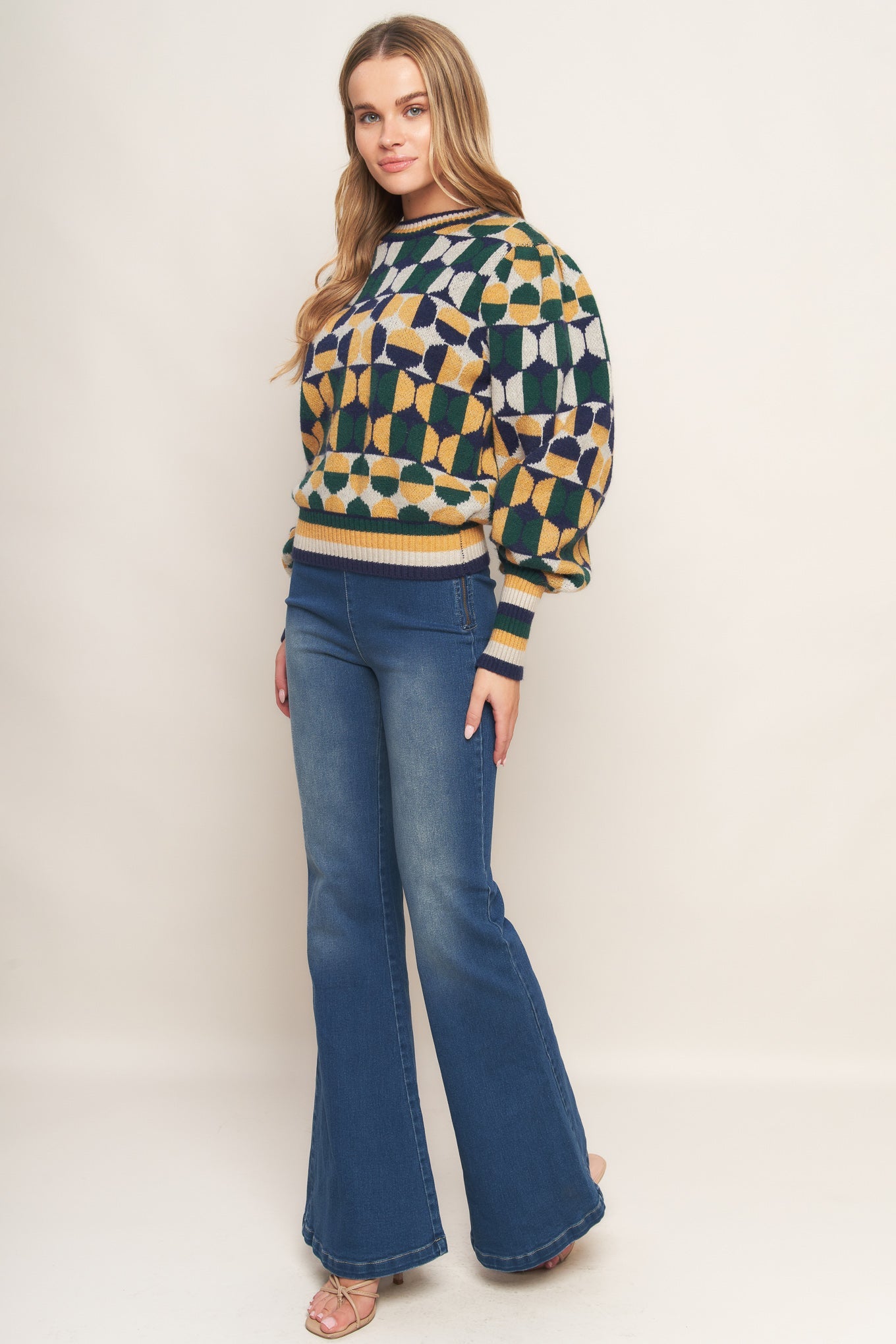 CHEER YOU ON JACQUARD SWEATER TOP - MaraFormigone