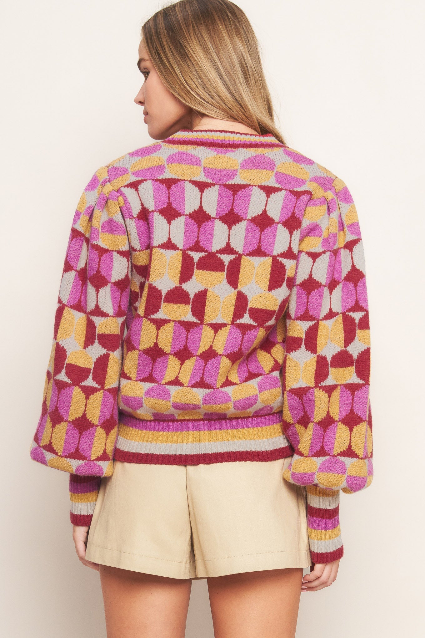 CHEER YOU ON JACQUARD SWEATER TOP - MaraFormigone