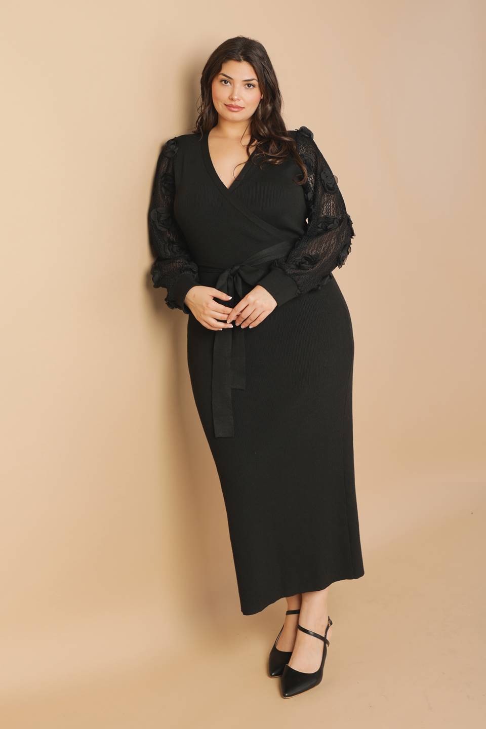 VESTIDO MIDI DE PUNTO DE EQUILIBRIO PERFECTO